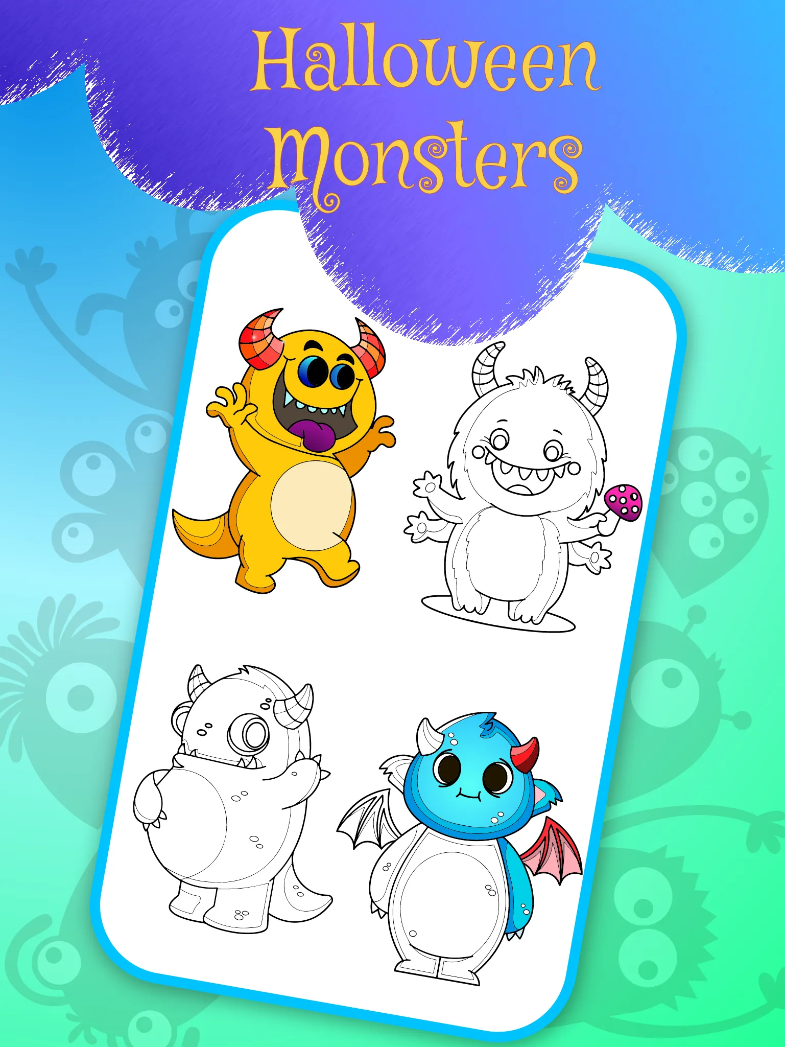 Hallowen Monster Coloring Book | Indus Appstore | Screenshot