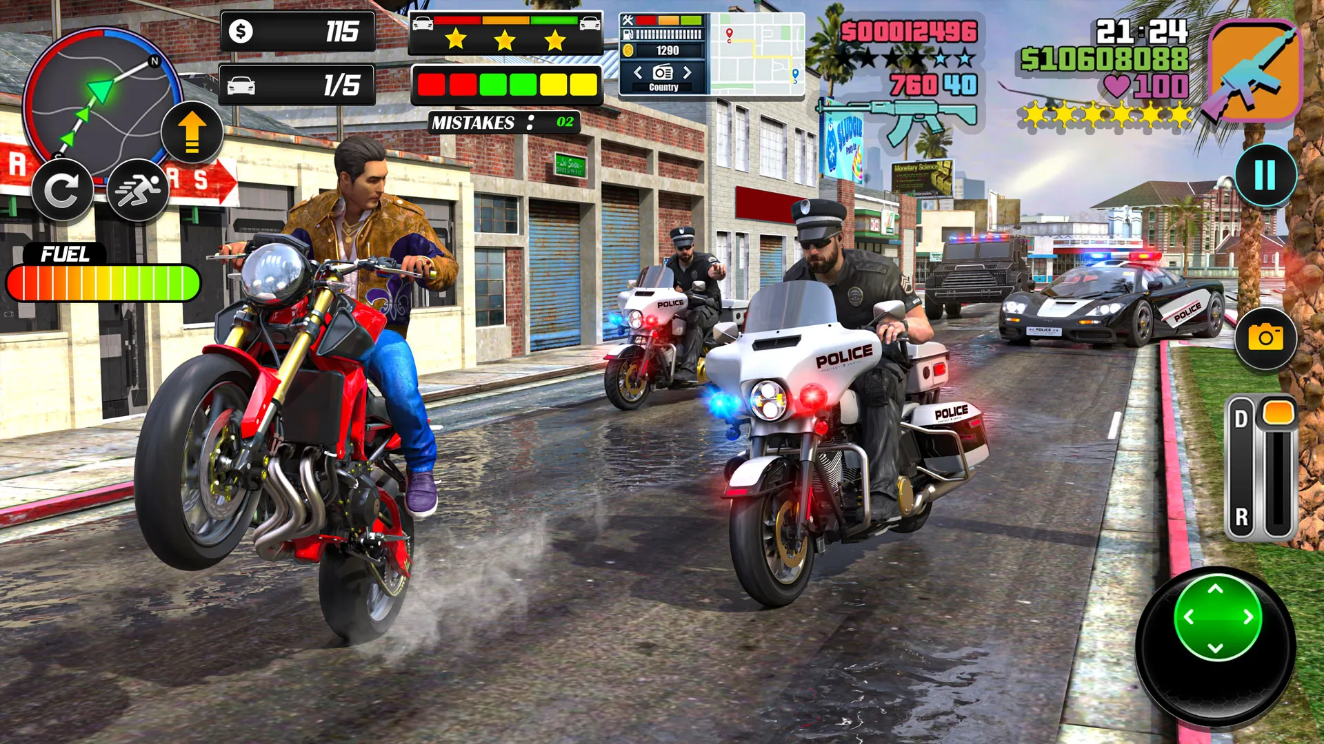 Bike Chase 3D Police Car Games | Indus Appstore | Screenshot