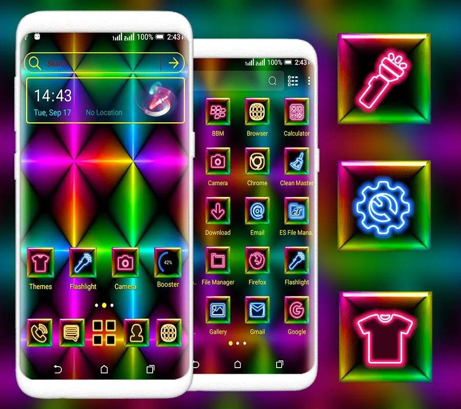 Colorful Neon Launcher Theme | Indus Appstore | Screenshot