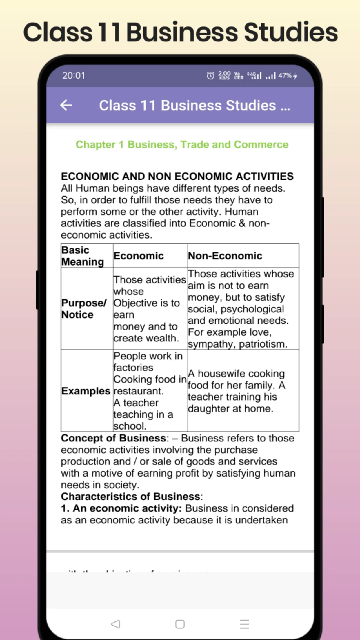 Class 11 Business Studies | Indus Appstore | Screenshot