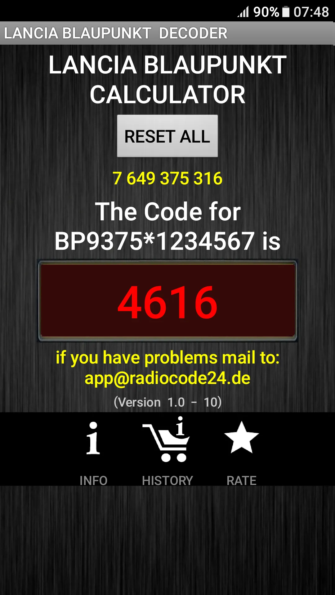 Blaupunkt Lancia Radio Code | Indus Appstore | Screenshot