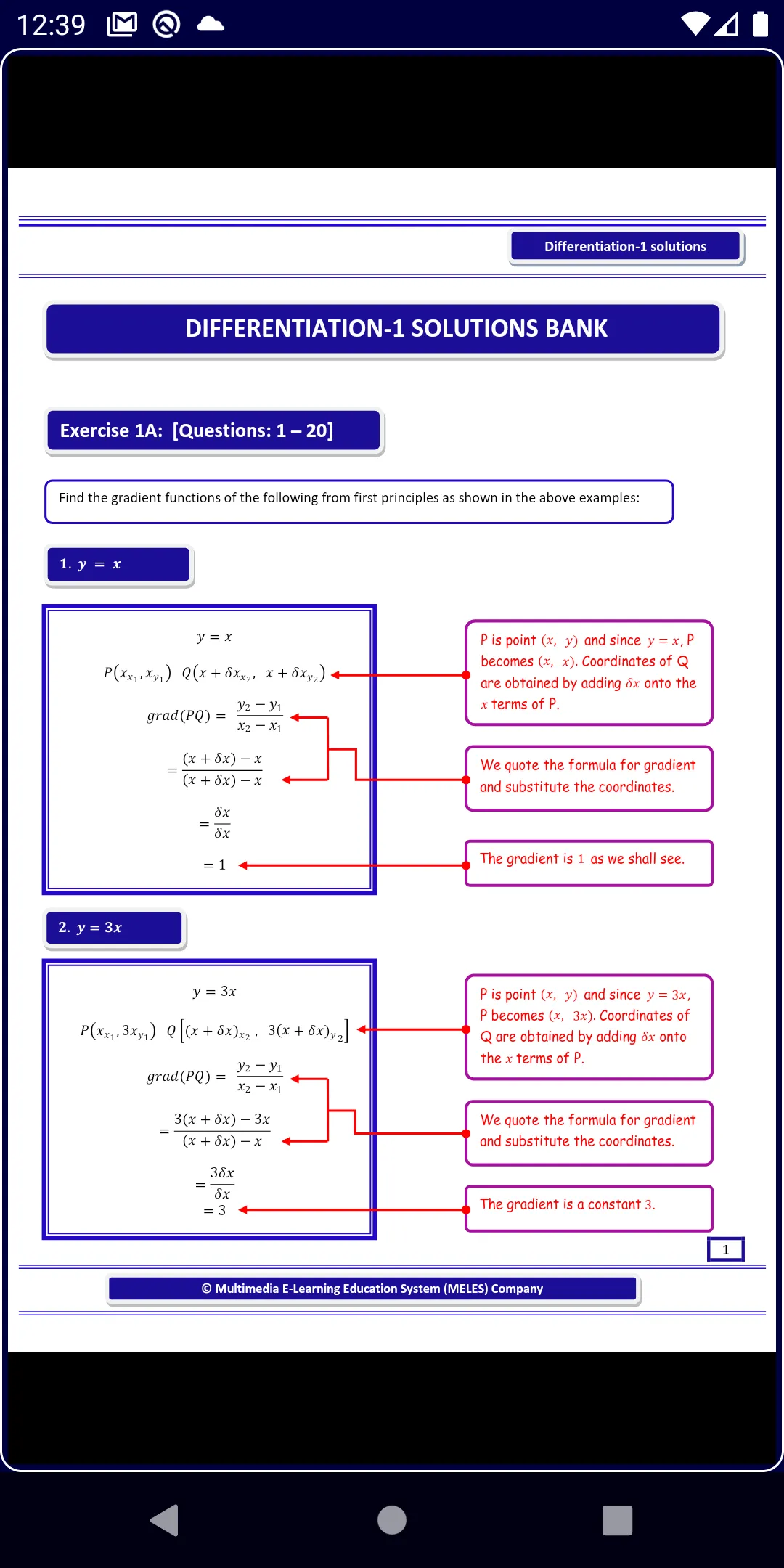 Differentiation-1 Pure Math | Indus Appstore | Screenshot