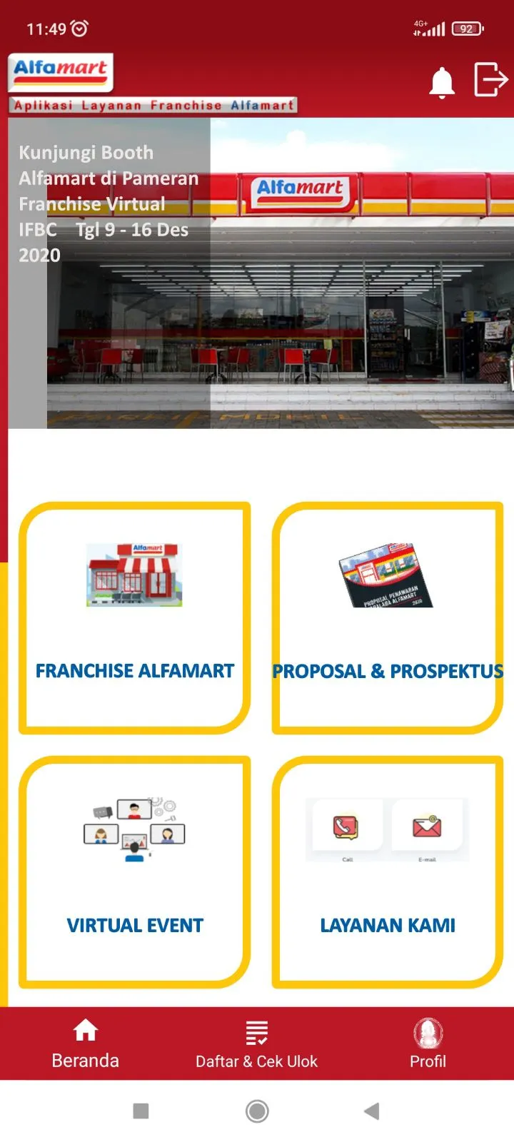 Apl Layanan Franchise Alfamart | Indus Appstore | Screenshot