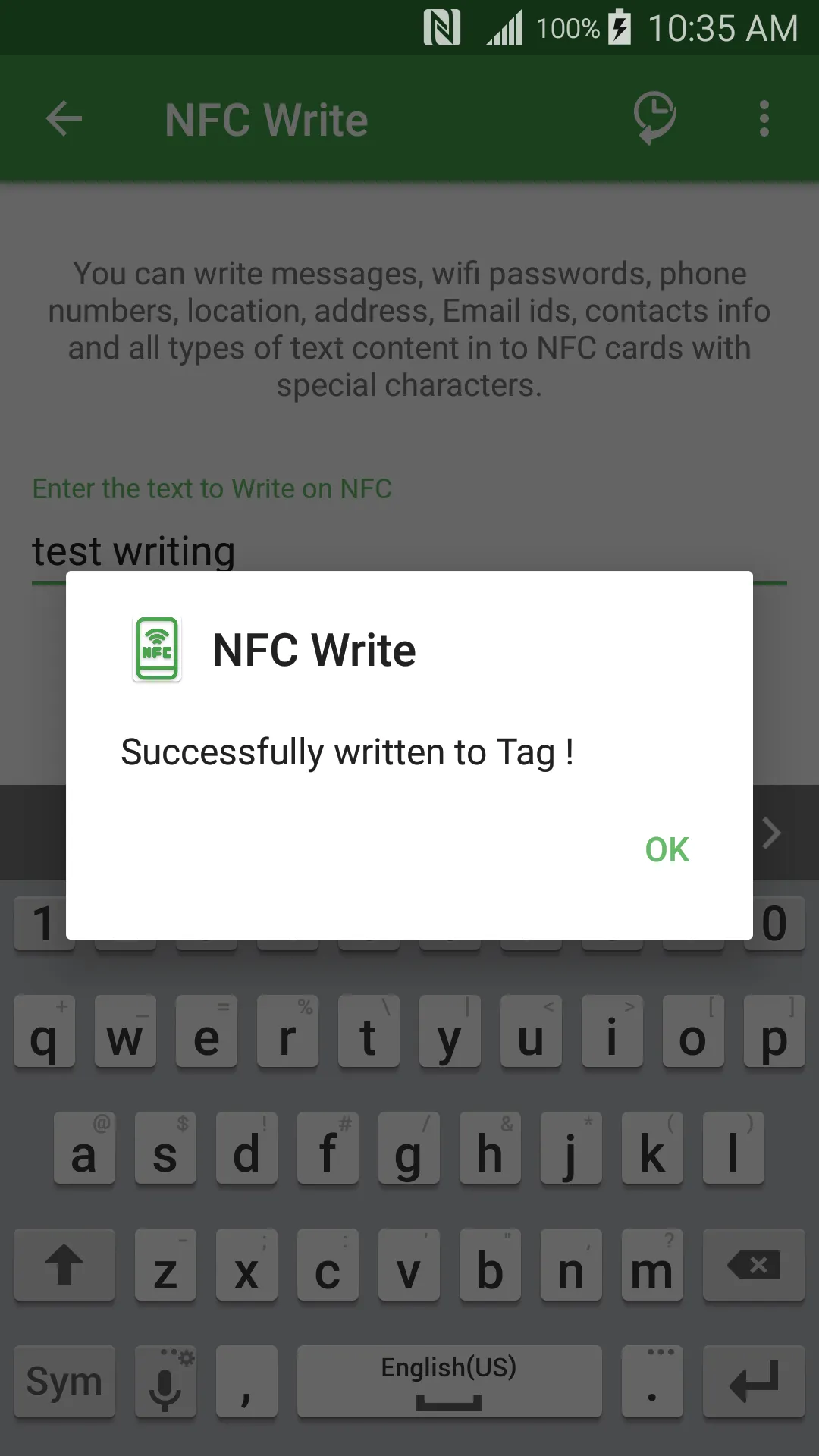 NFC/RF Reader and Writer | Indus Appstore | Screenshot