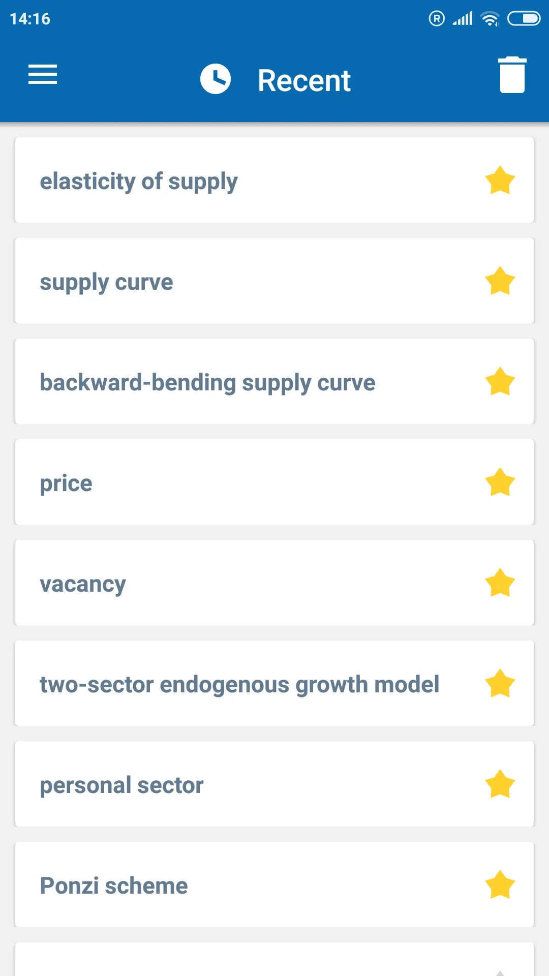 Oxford Dictionary of Economics | Indus Appstore | Screenshot