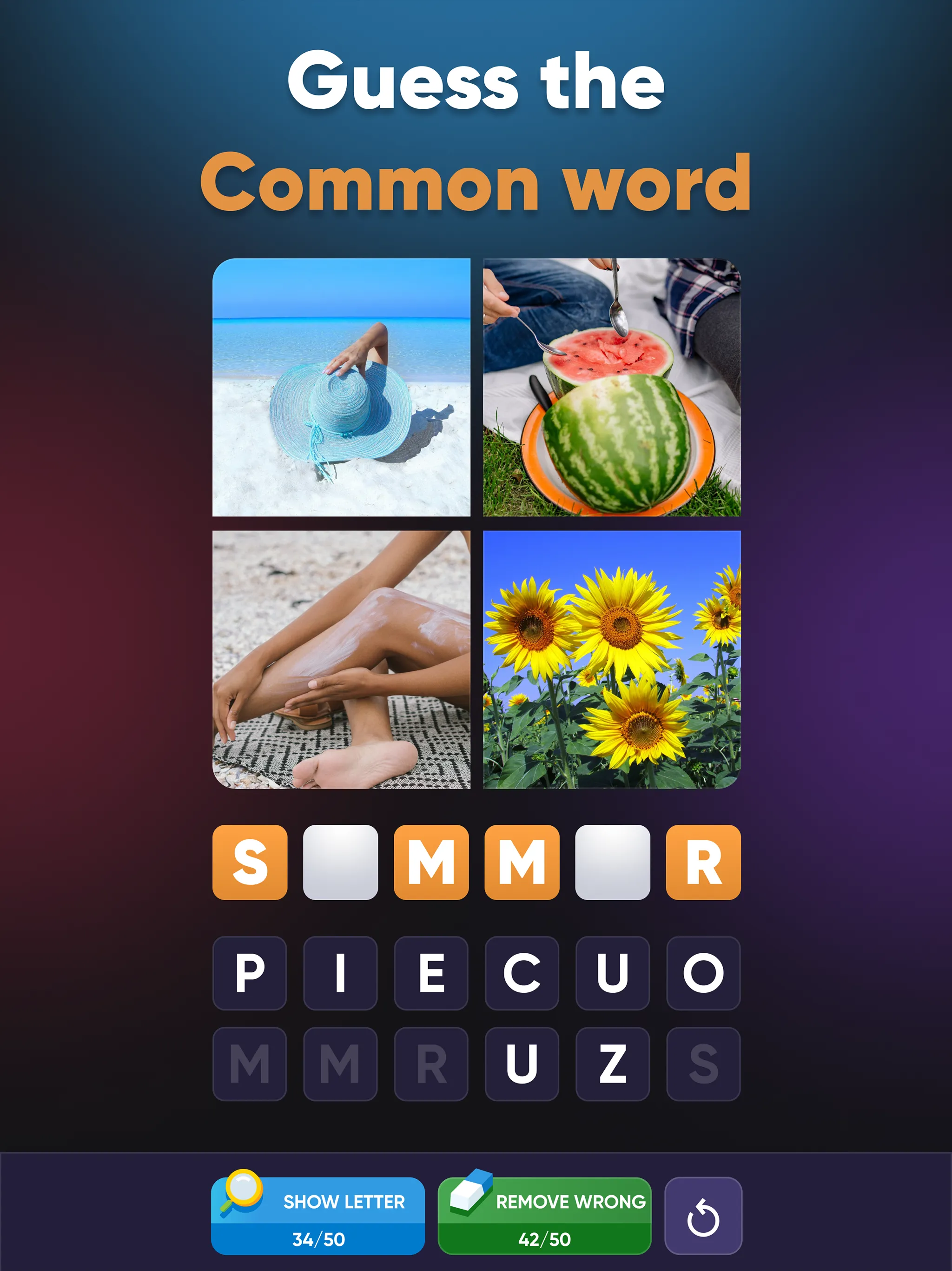 4 Pics Association Word Puzzle | Indus Appstore | Screenshot