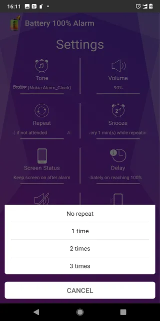 Battery 100% Alarm | Indus Appstore | Screenshot