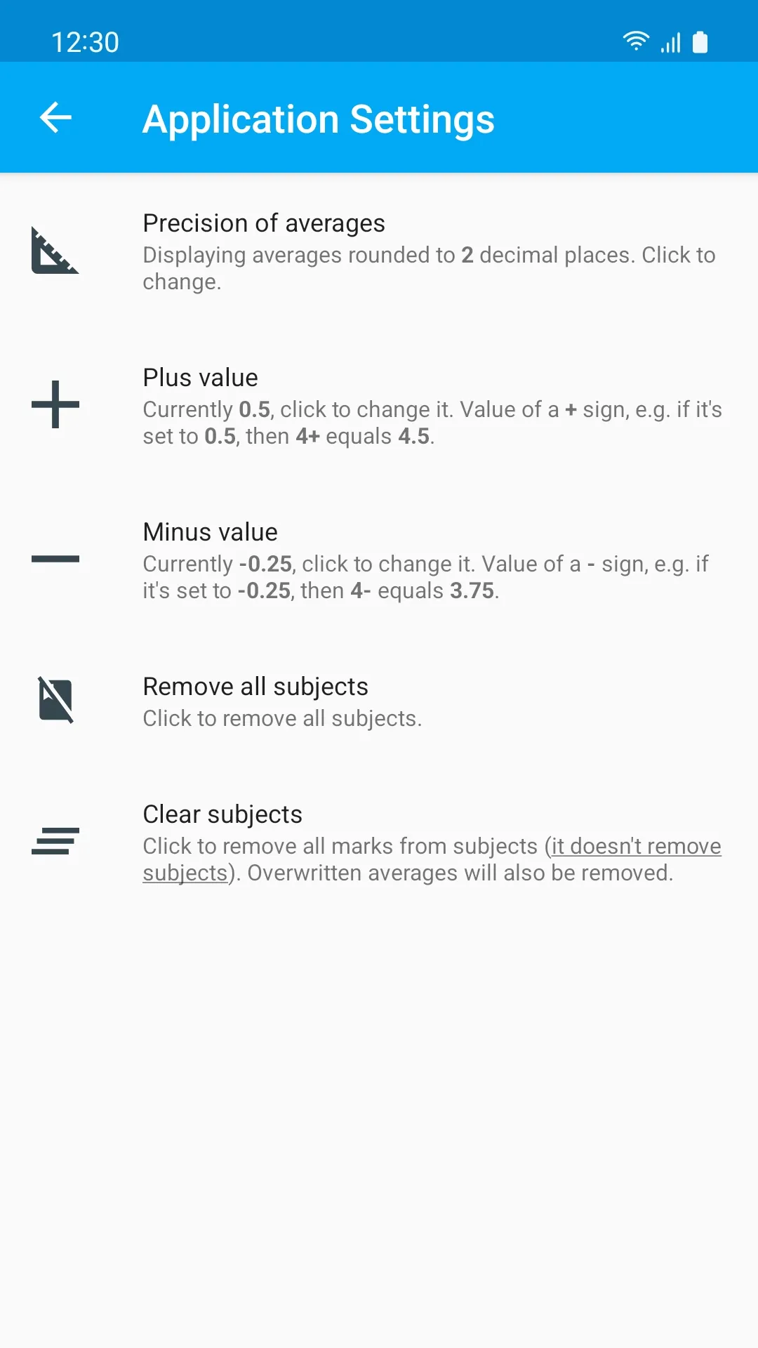 Weighted Average Grade Calc | Indus Appstore | Screenshot