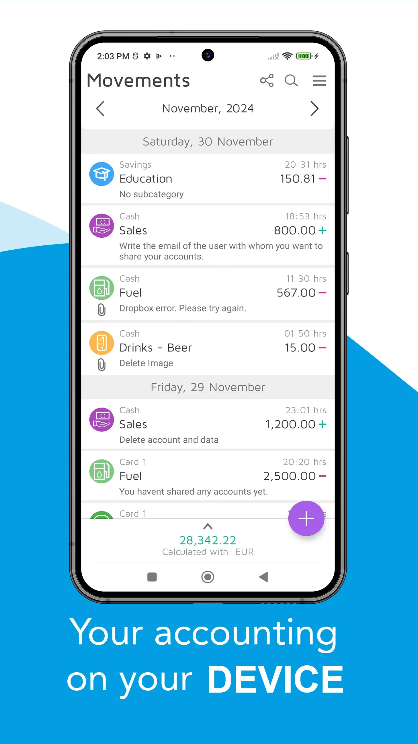 Daily Expenses 4 | Indus Appstore | Screenshot