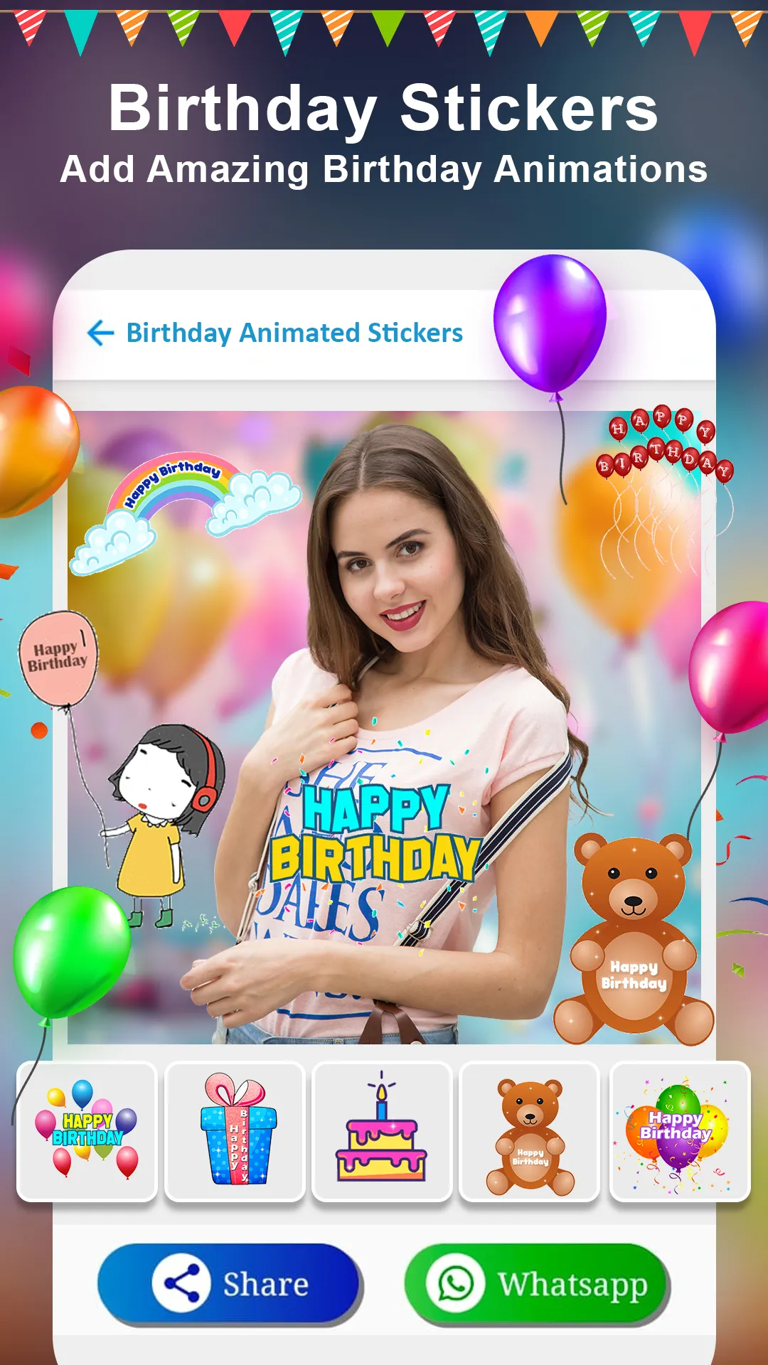 Birthday Photo Frame Maker App | Indus Appstore | Screenshot