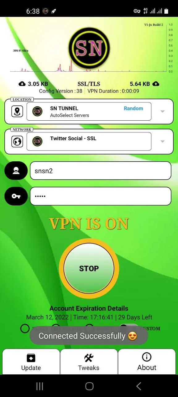 SN TUNNEL VPN | Indus Appstore | Screenshot