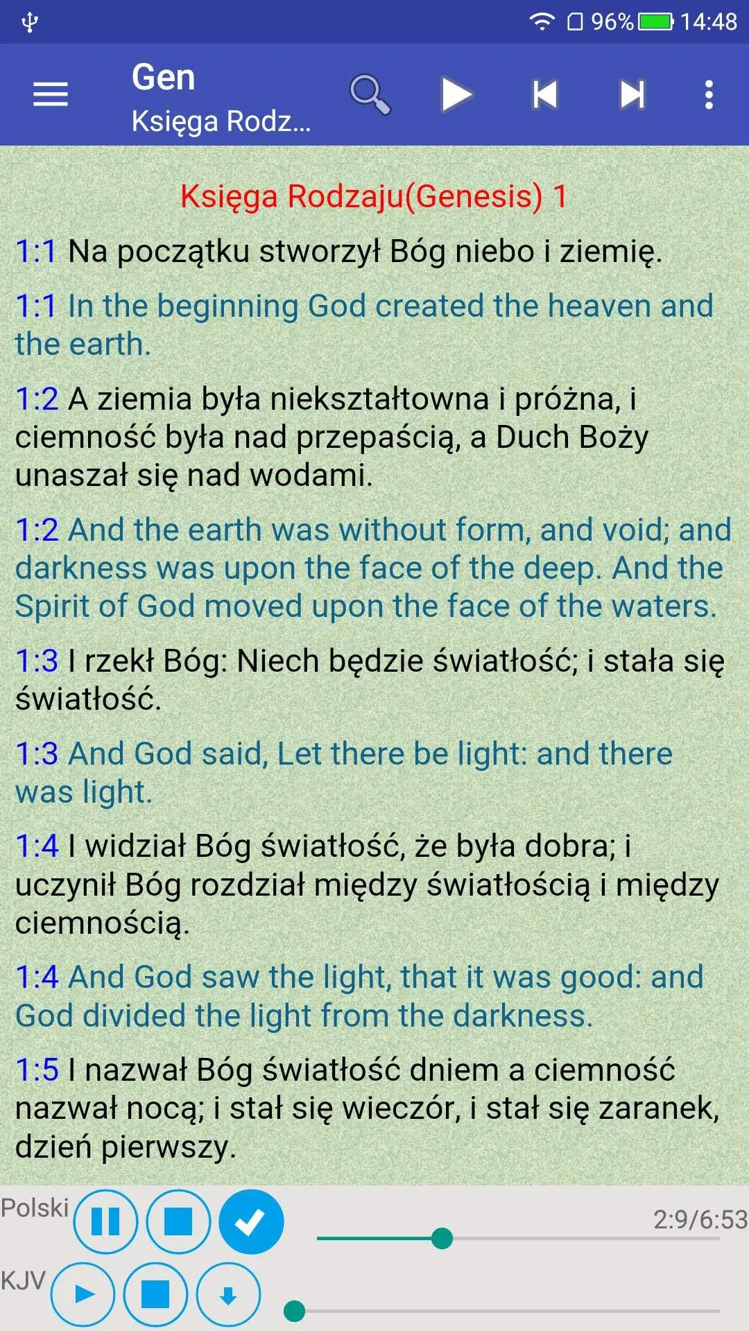 Polish English Audio Bible | Indus Appstore | Screenshot