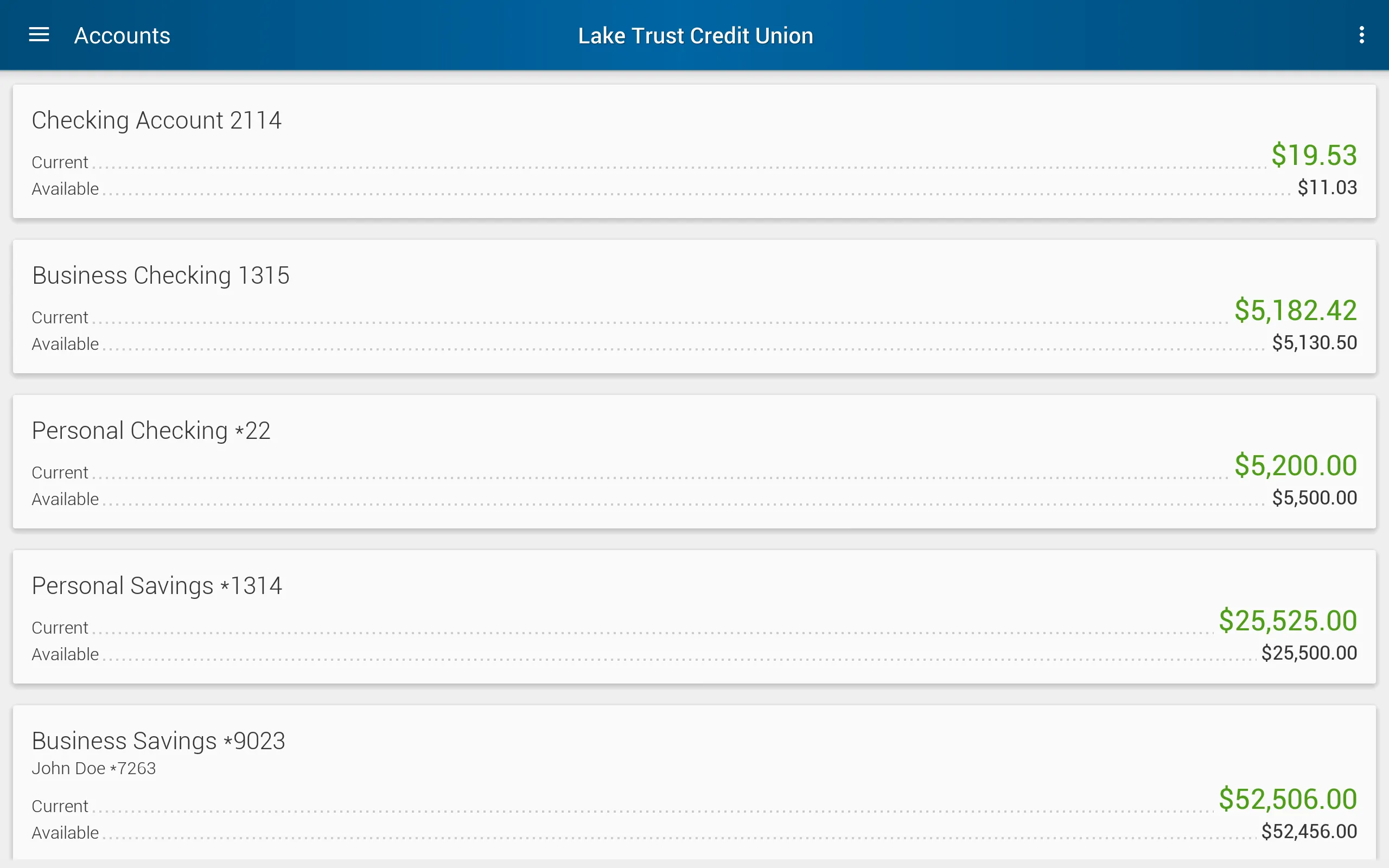 Lake Trust Credit Union | Indus Appstore | Screenshot