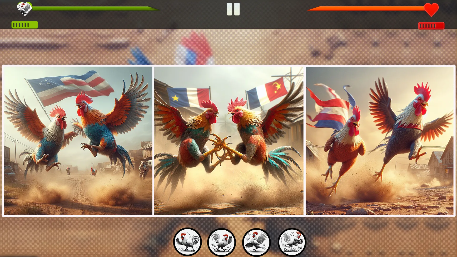 Farm Rooster Fighting Chicks 1 | Indus Appstore | Screenshot