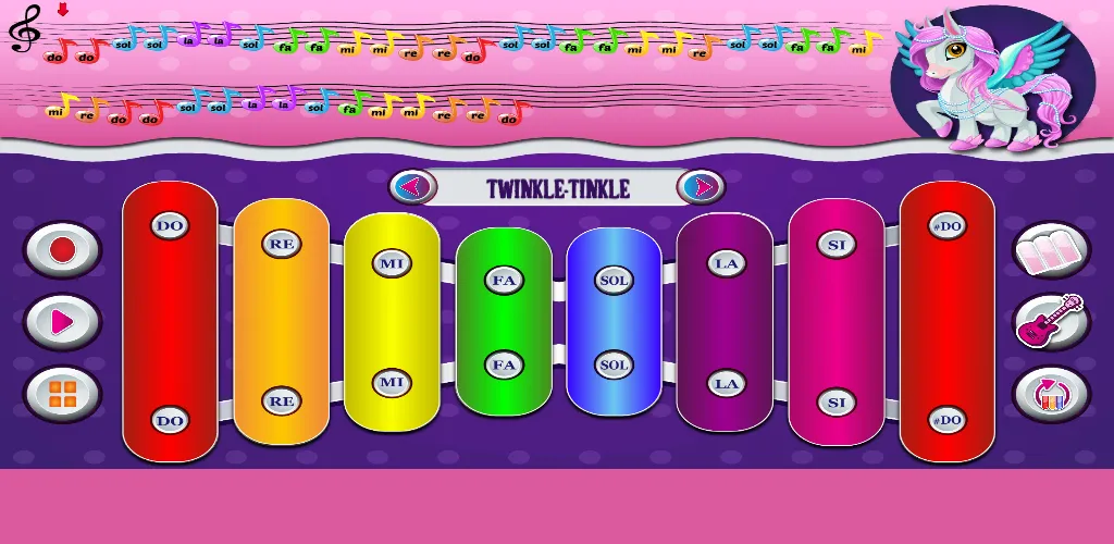 Colorful Pony Piano and Guitar | Indus Appstore | Screenshot