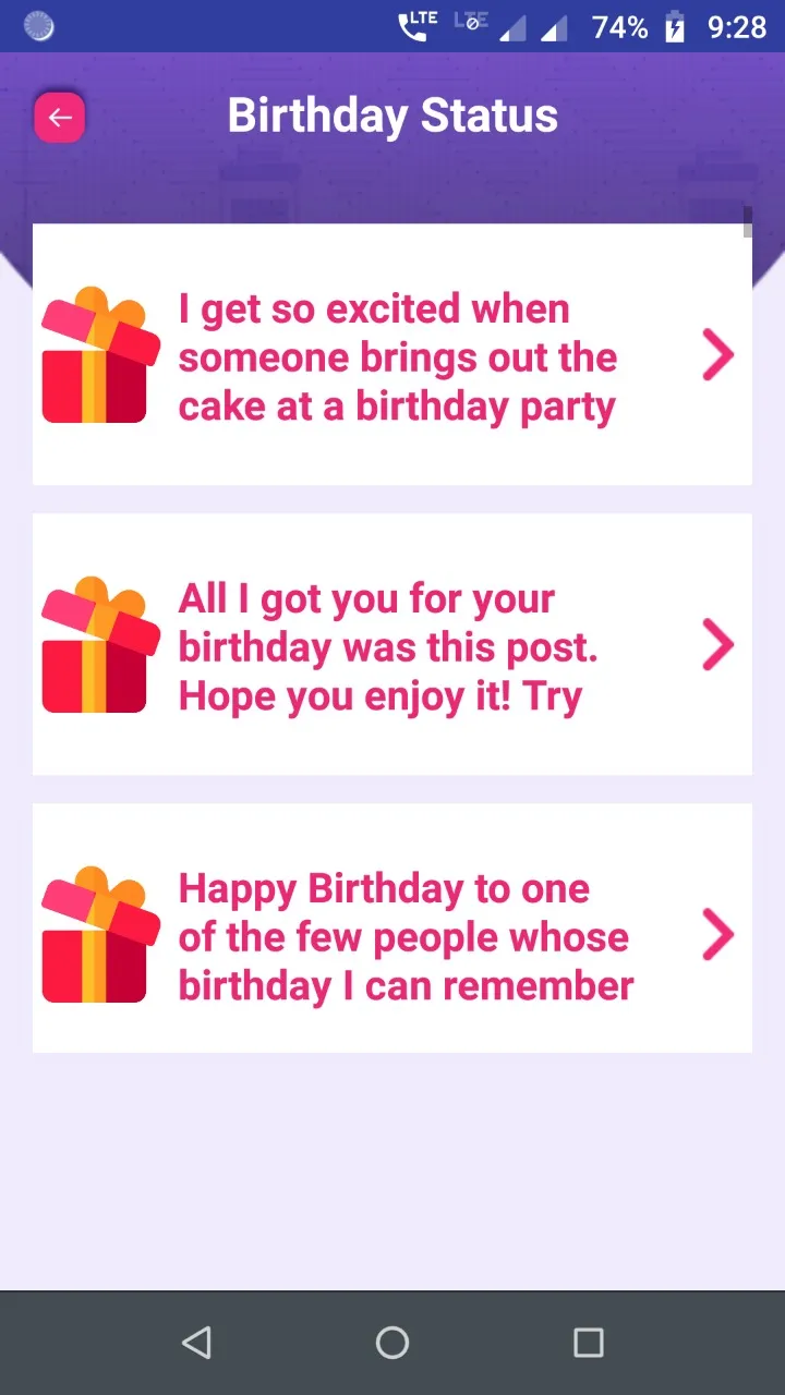 जन्मदिन शायरी - Hindi Birthday | Indus Appstore | Screenshot