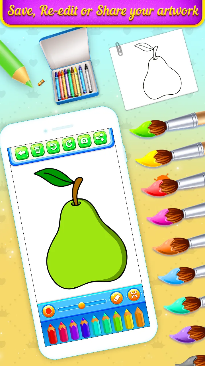 Fruits Coloring Book & Drawing | Indus Appstore | Screenshot