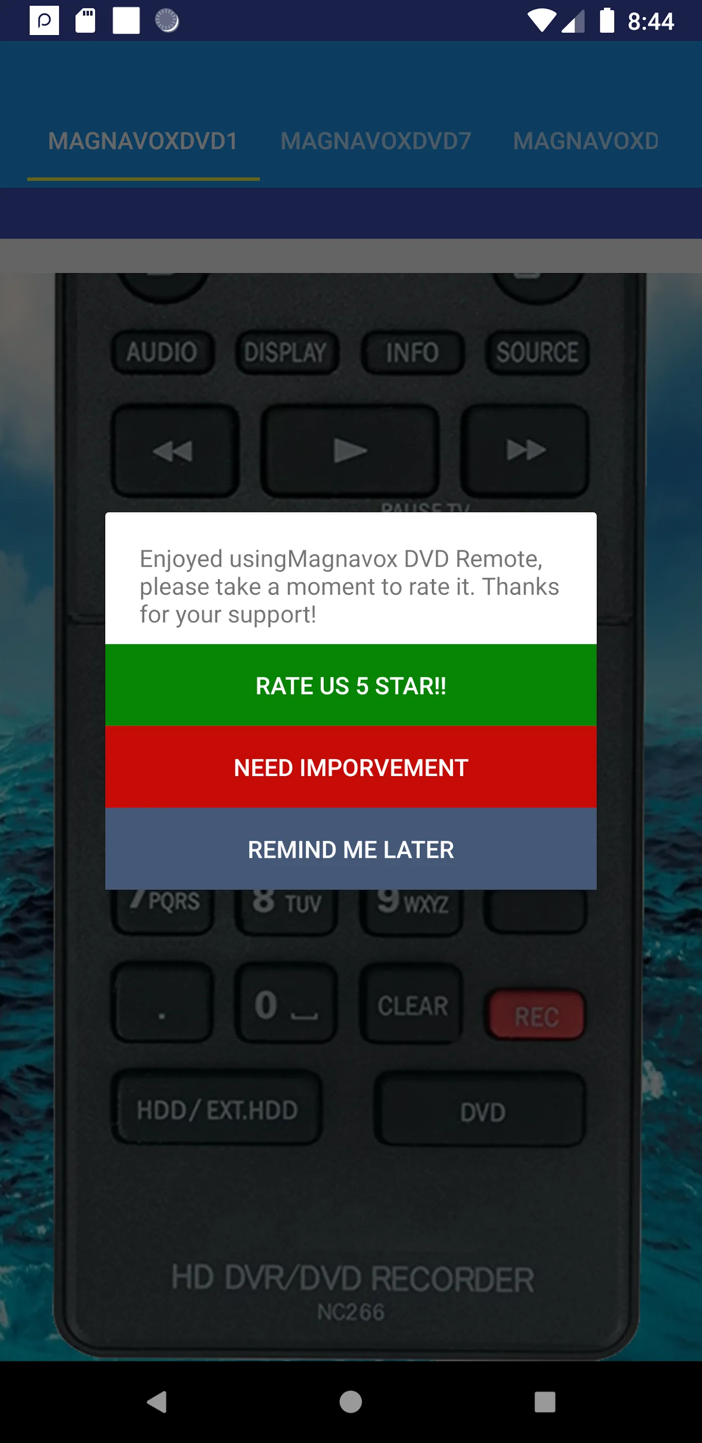 Magnavox DVD Remote | Indus Appstore | Screenshot