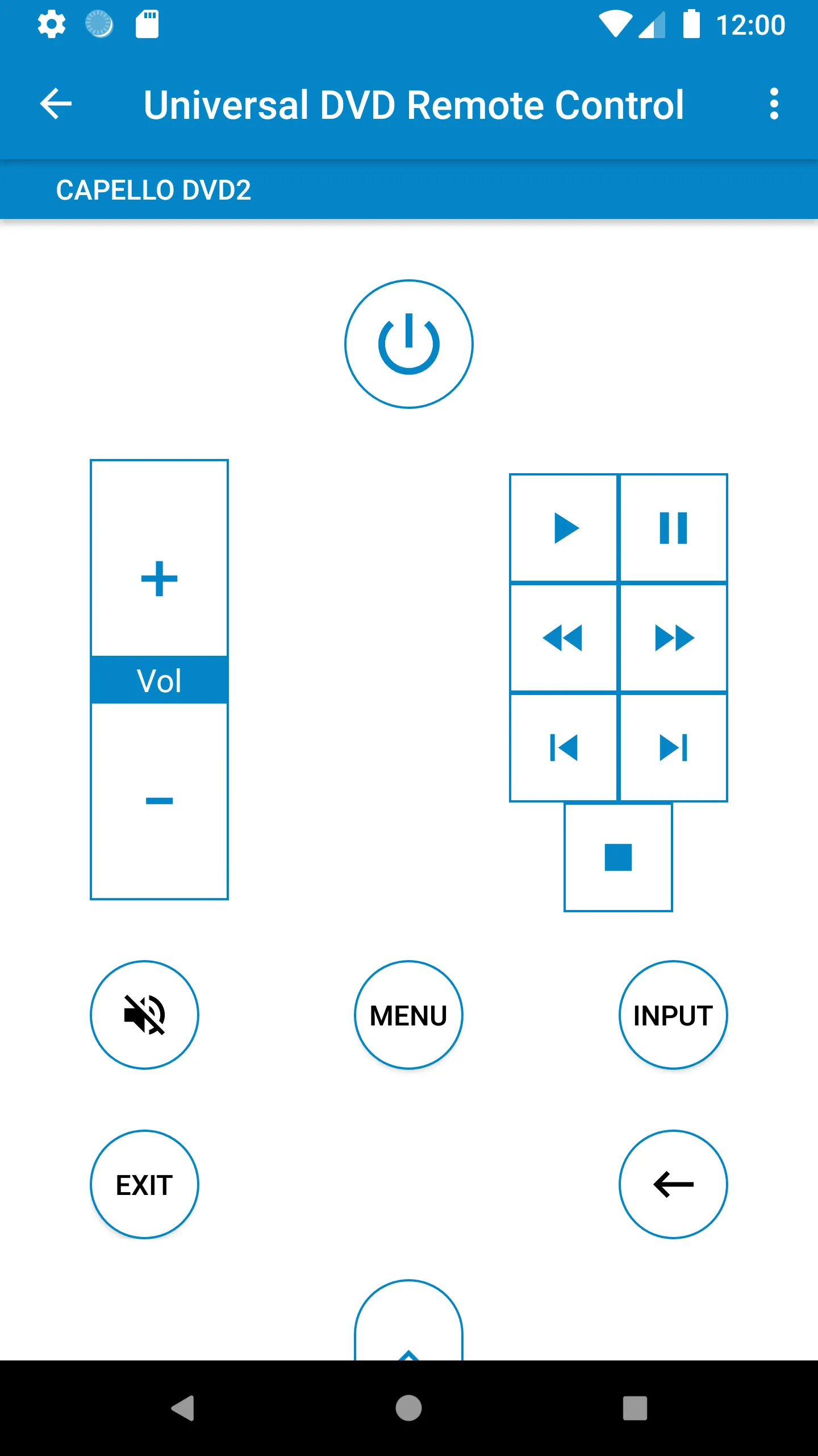 Universal DVD Remote Control | Indus Appstore | Screenshot