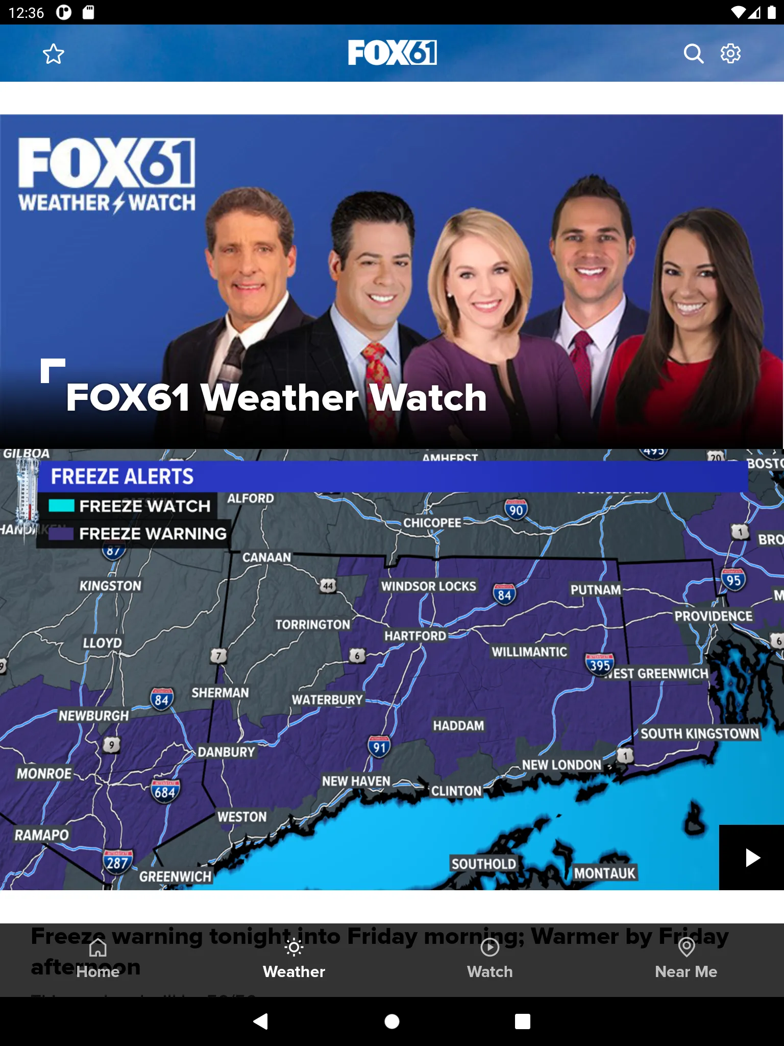 FOX61 WTIC Connecticut News | Indus Appstore | Screenshot