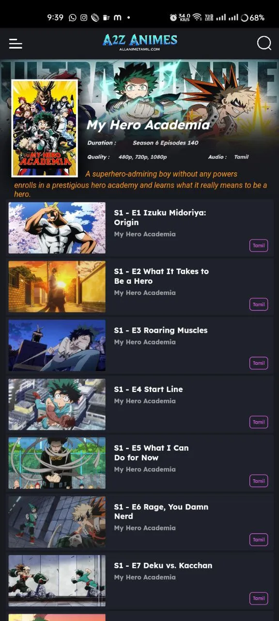 A2z Animes | Indus Appstore | Screenshot