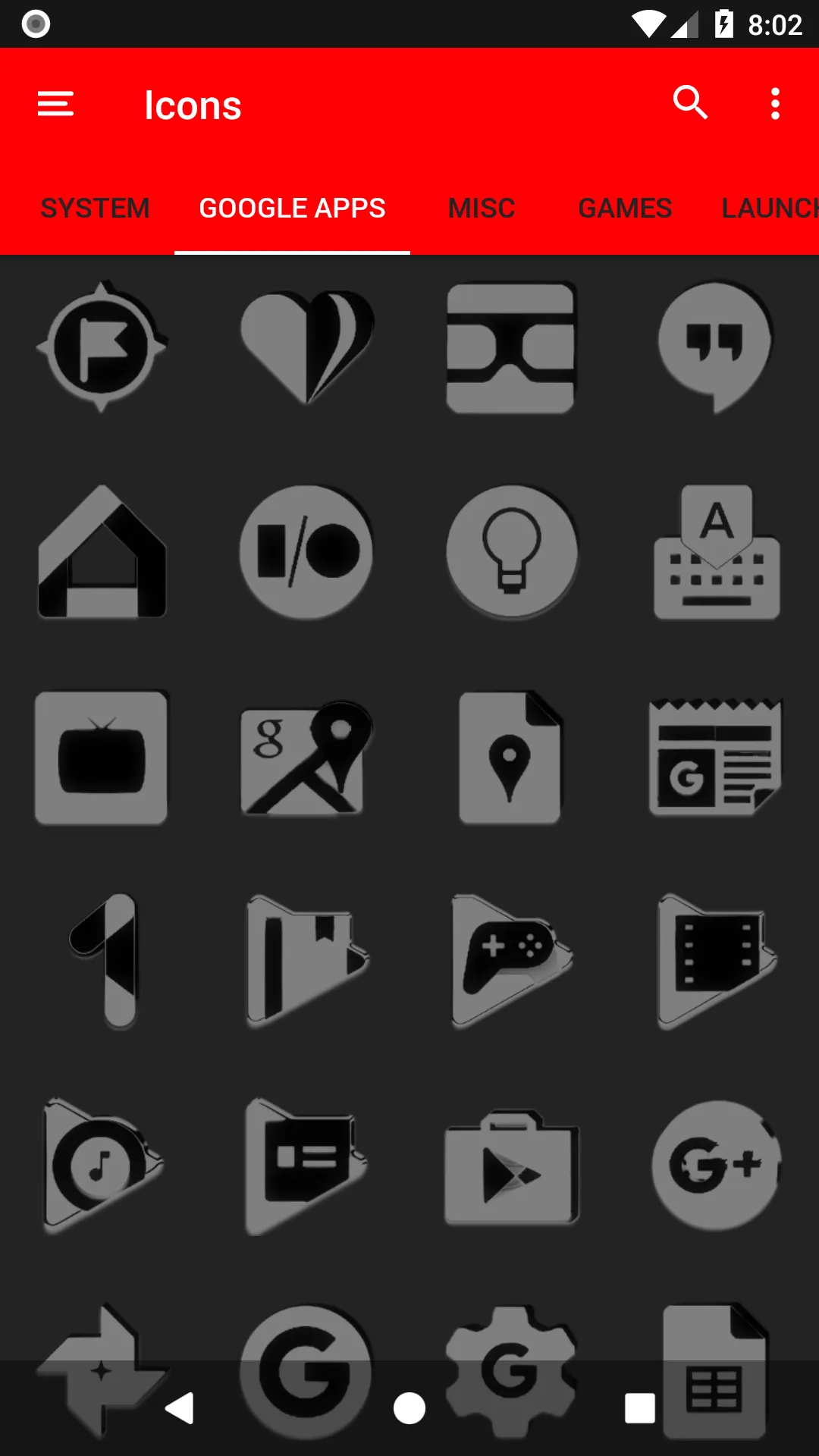 Grey and Black Icon Pack | Indus Appstore | Screenshot