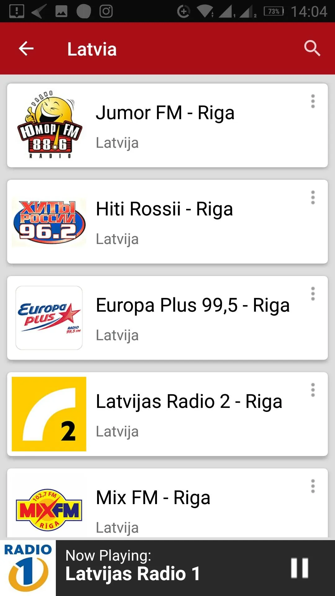 Latvian Radio Stations | Indus Appstore | Screenshot