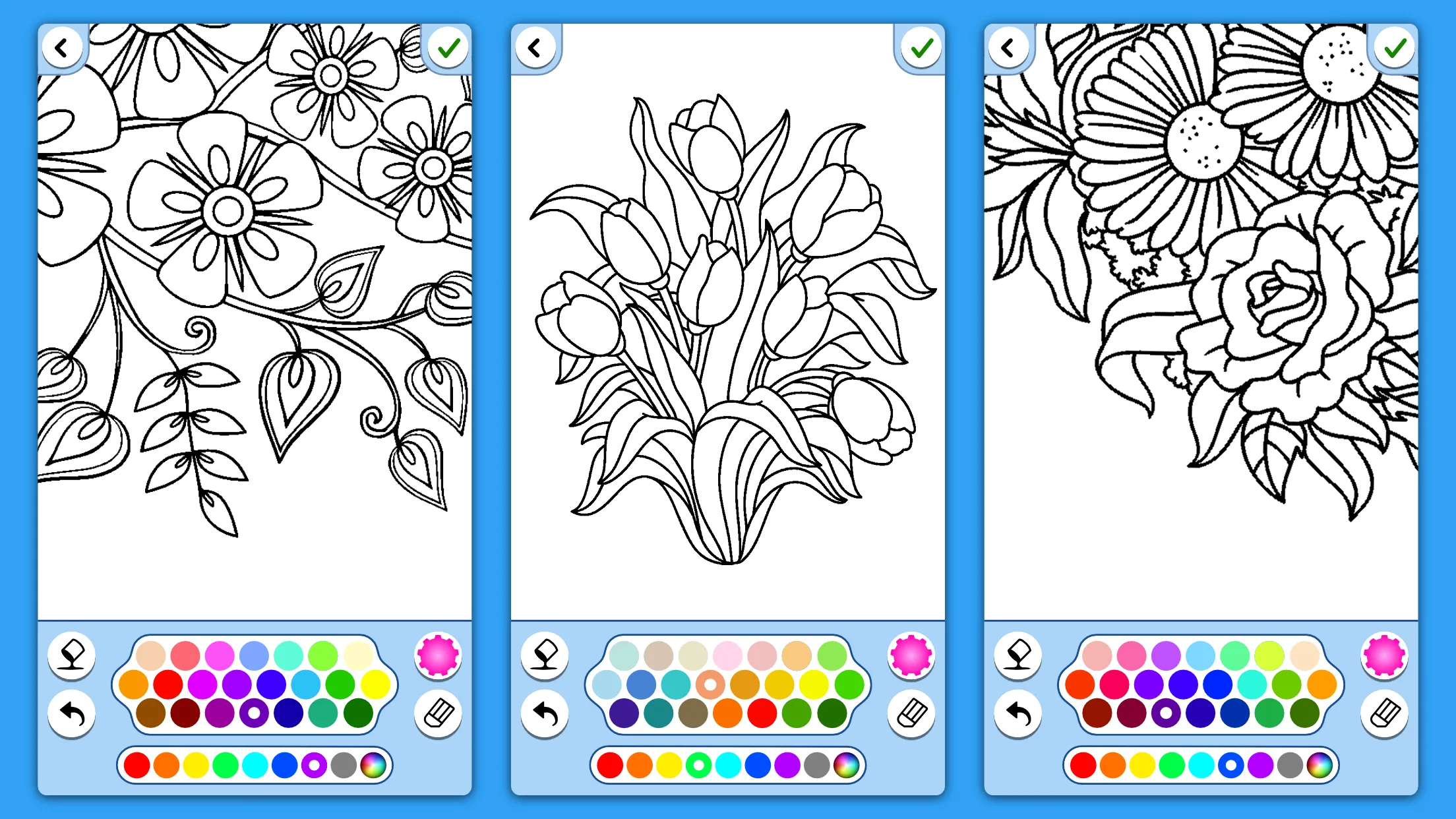 Adult Coloring: Flowers | Indus Appstore | Screenshot