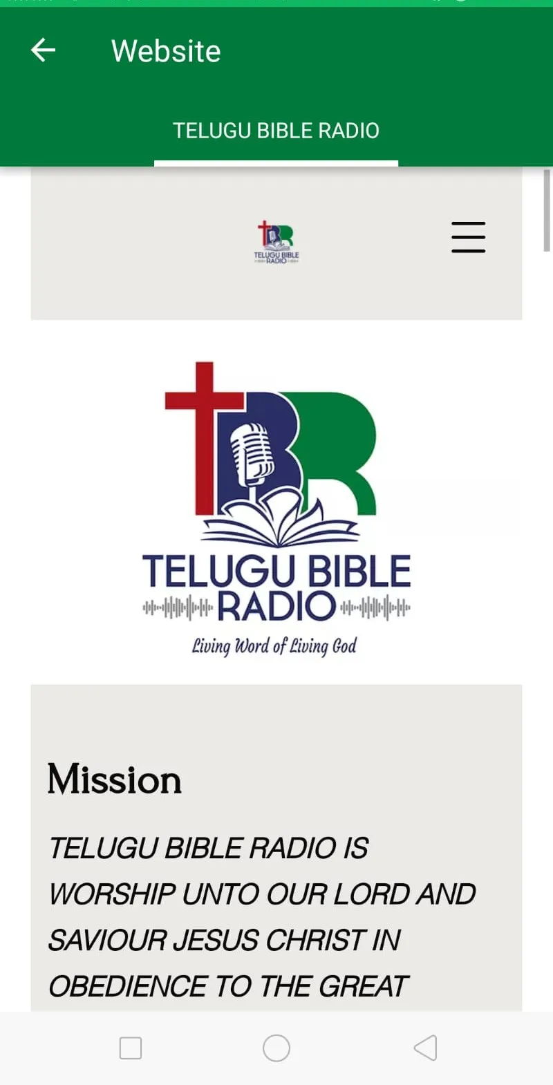 TELUGU BIBLE RADIO | Indus Appstore | Screenshot