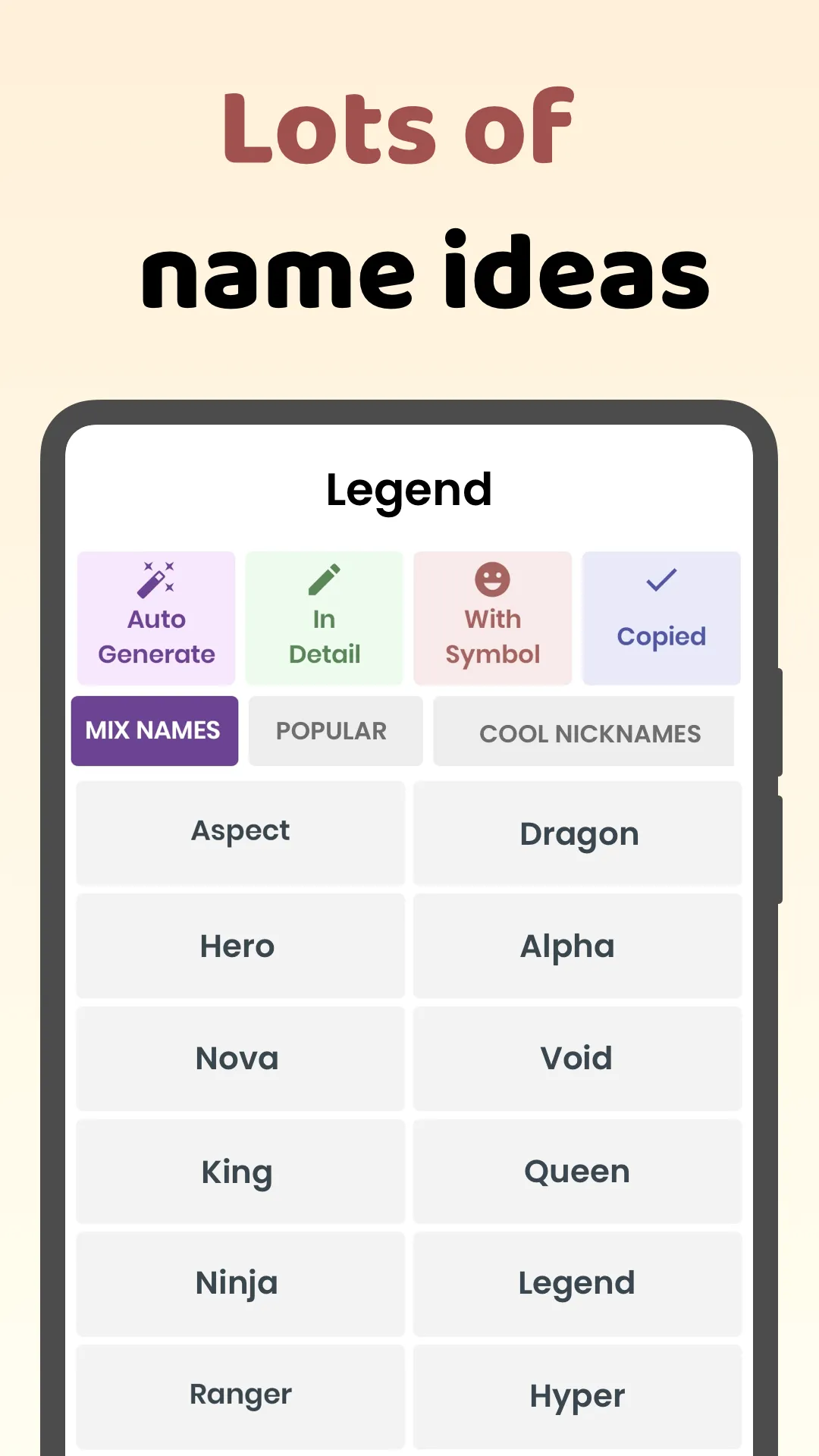 Name style: Nickname Generator | Indus Appstore | Screenshot