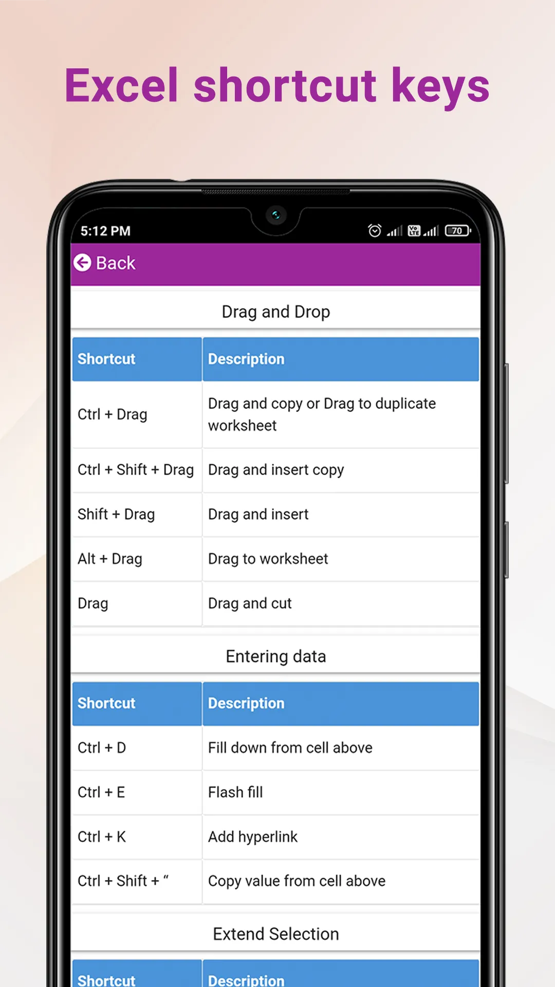 Excel formulas and shortcuts | Indus Appstore | Screenshot