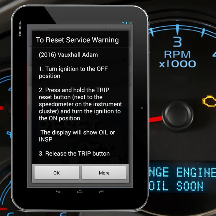 Vehicle Service Reset Oil | Indus Appstore | Screenshot