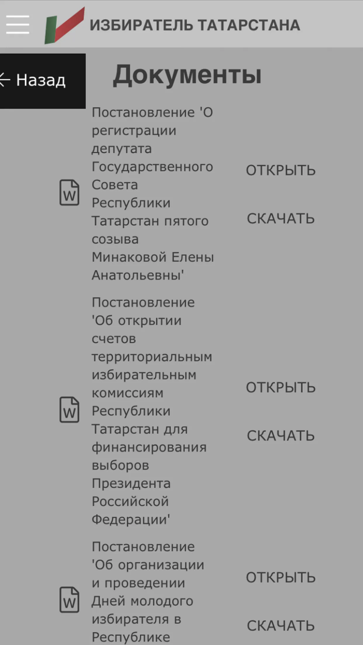 Избиратель Татарстана | Indus Appstore | Screenshot