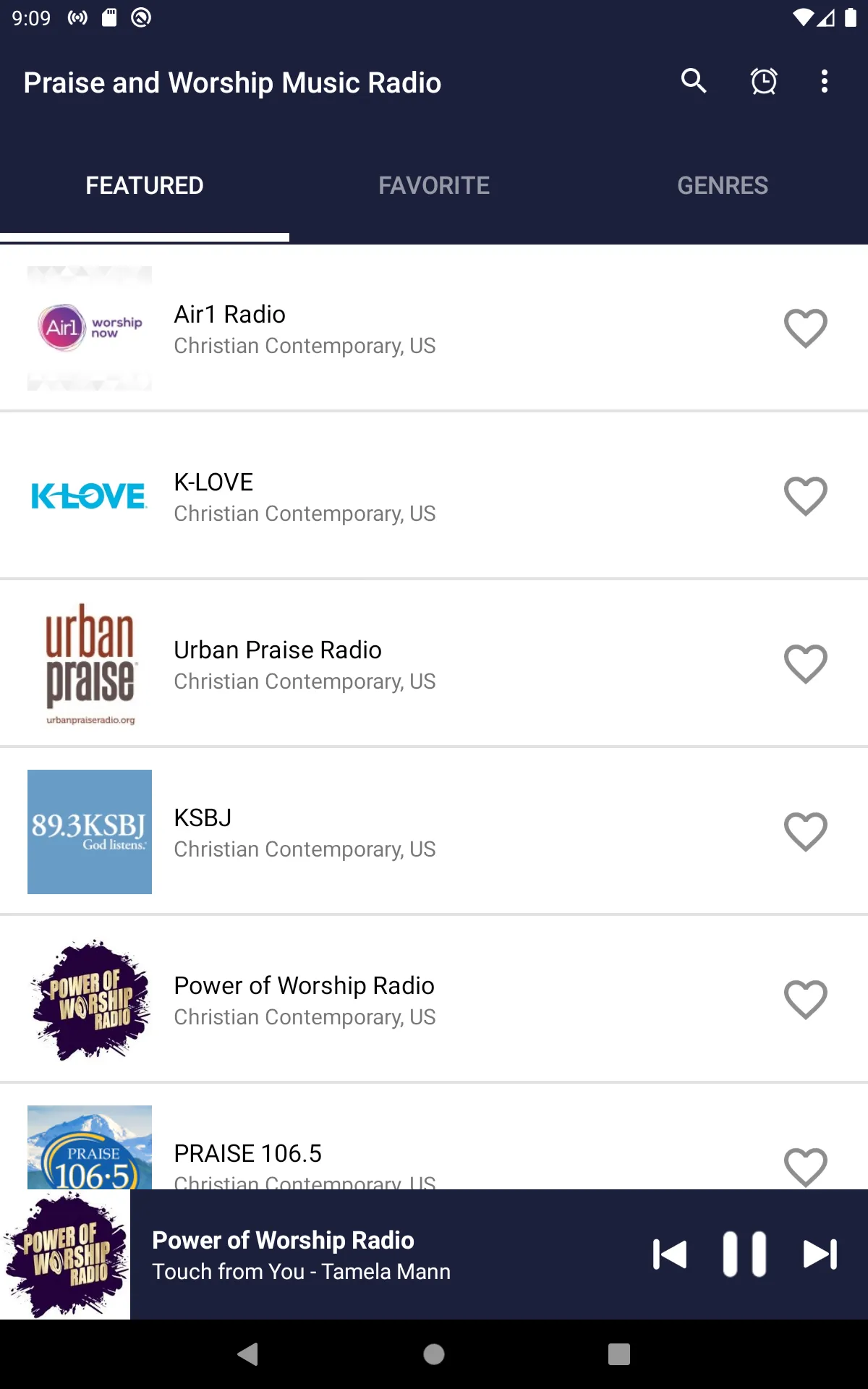 Praise and Worship Music Radio | Indus Appstore | Screenshot