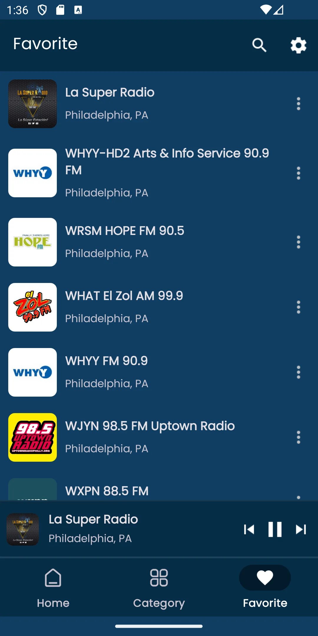 Radios from Philadelphia | Indus Appstore | Screenshot