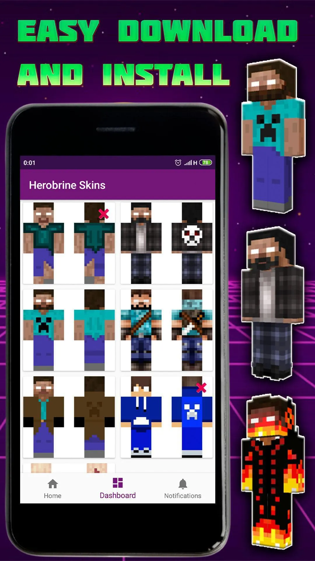 Herobrine Skins for Minecraft | Indus Appstore | Screenshot