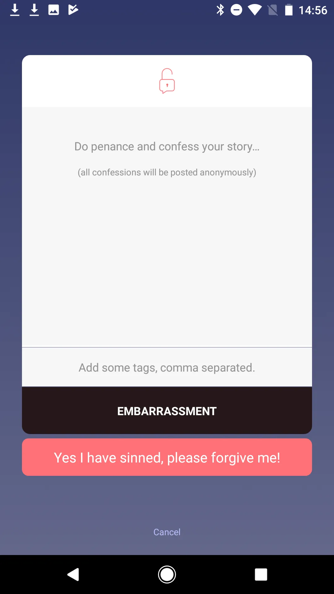 Confessions | Indus Appstore | Screenshot