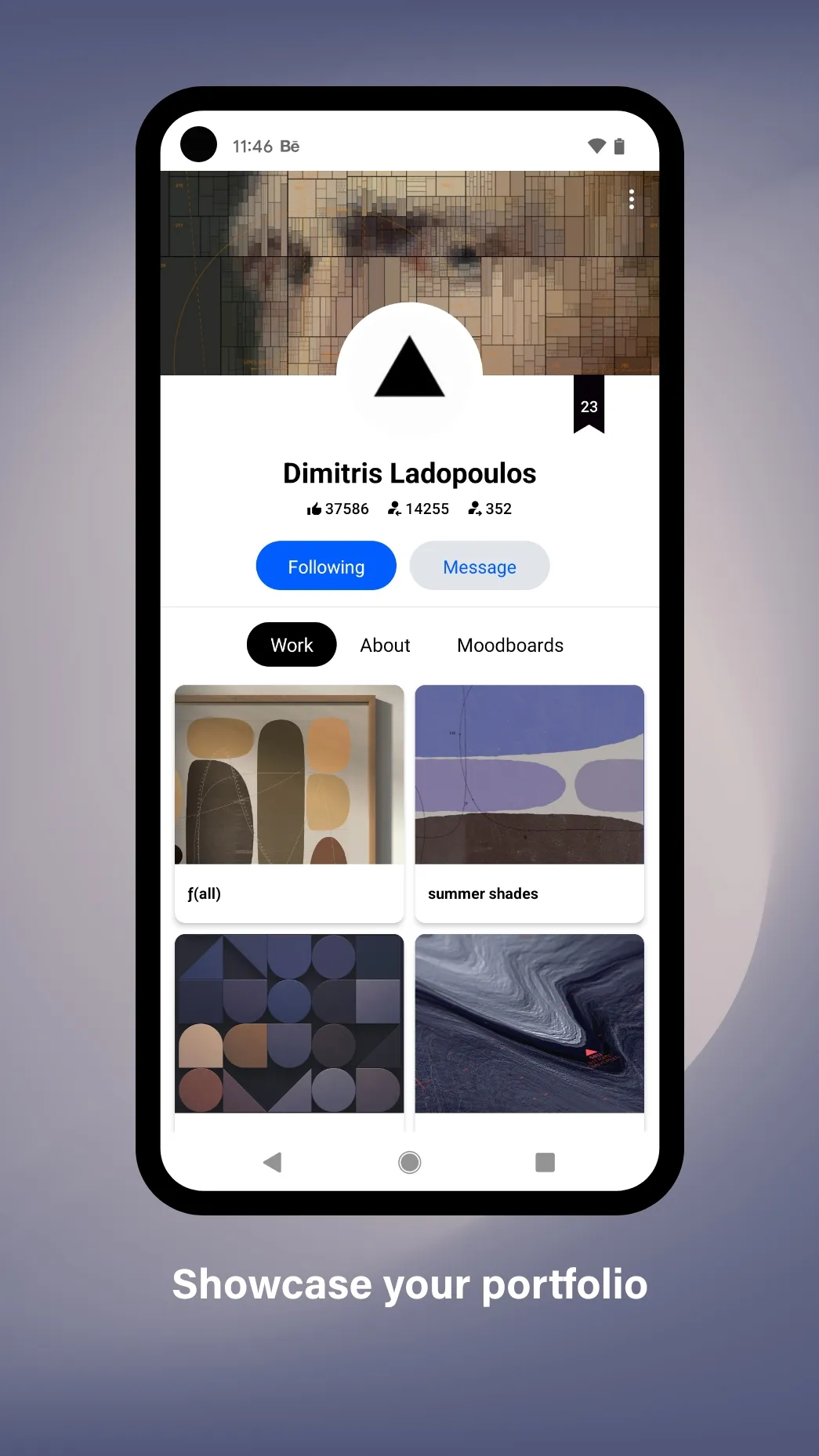 Behance - Creative Portfolios | Indus Appstore | Screenshot