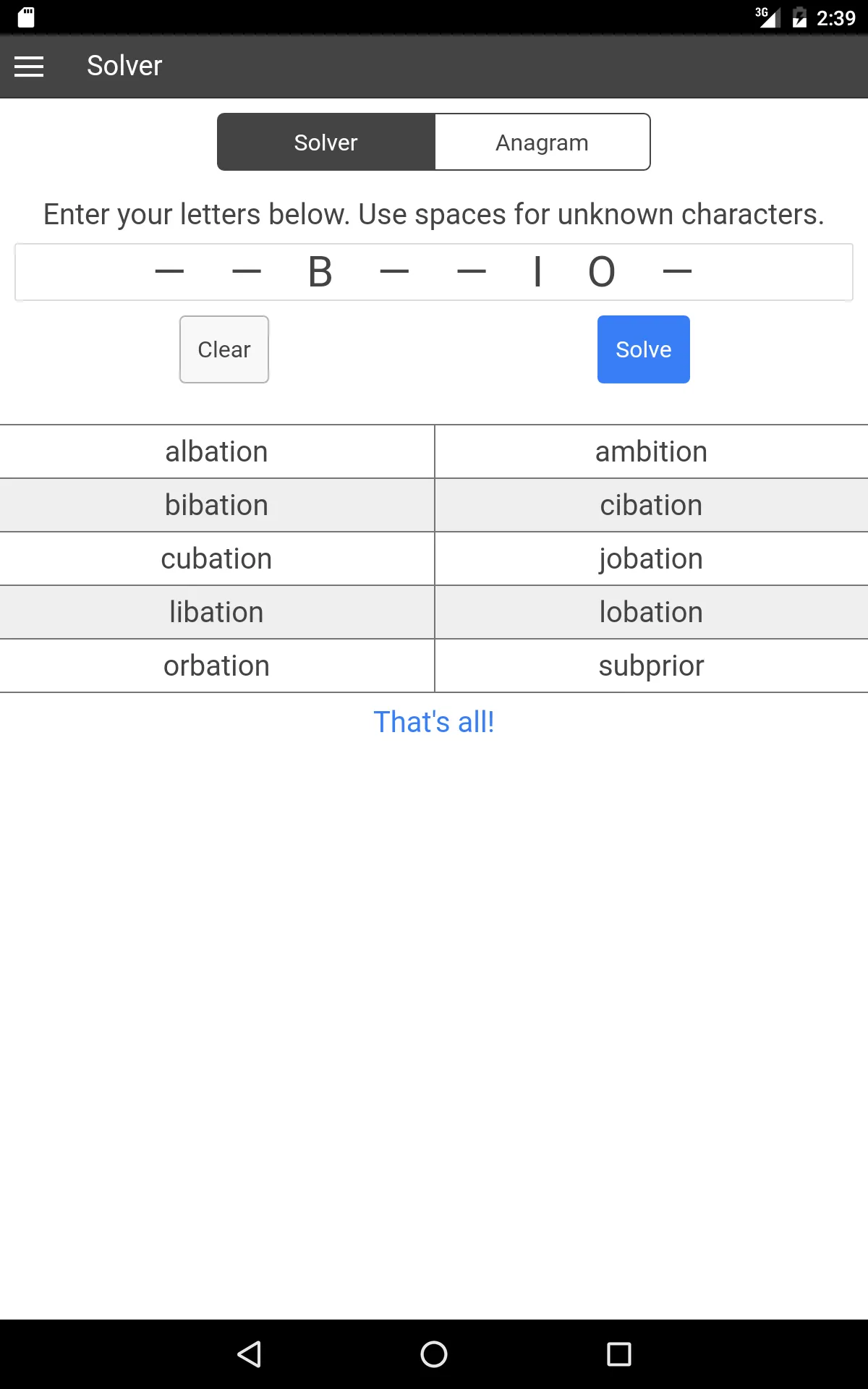 Crossword Solver CS | Indus Appstore | Screenshot