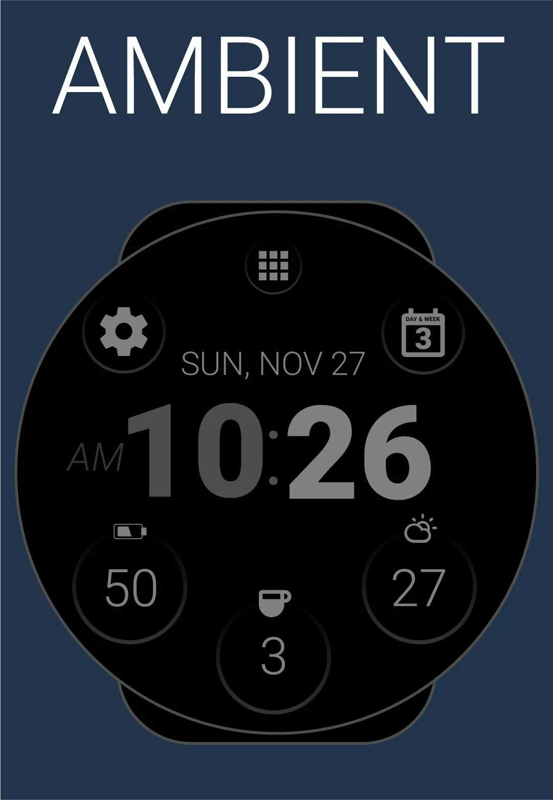 Minimal Watch Face by HuskyDEV | Indus Appstore | Screenshot