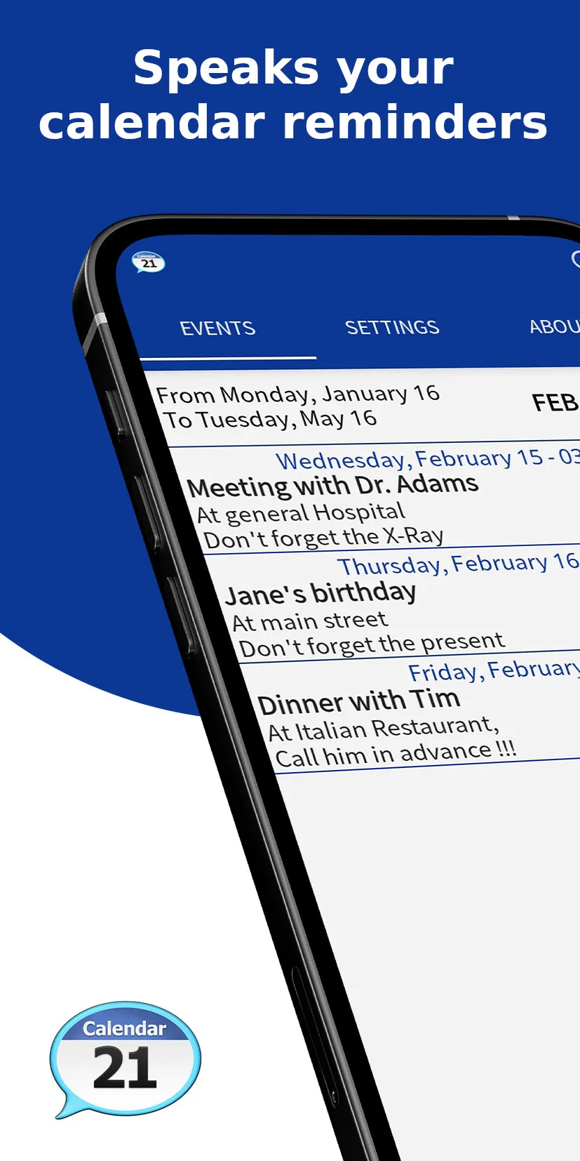 Talking Calendar Task Reminder | Indus Appstore | Screenshot