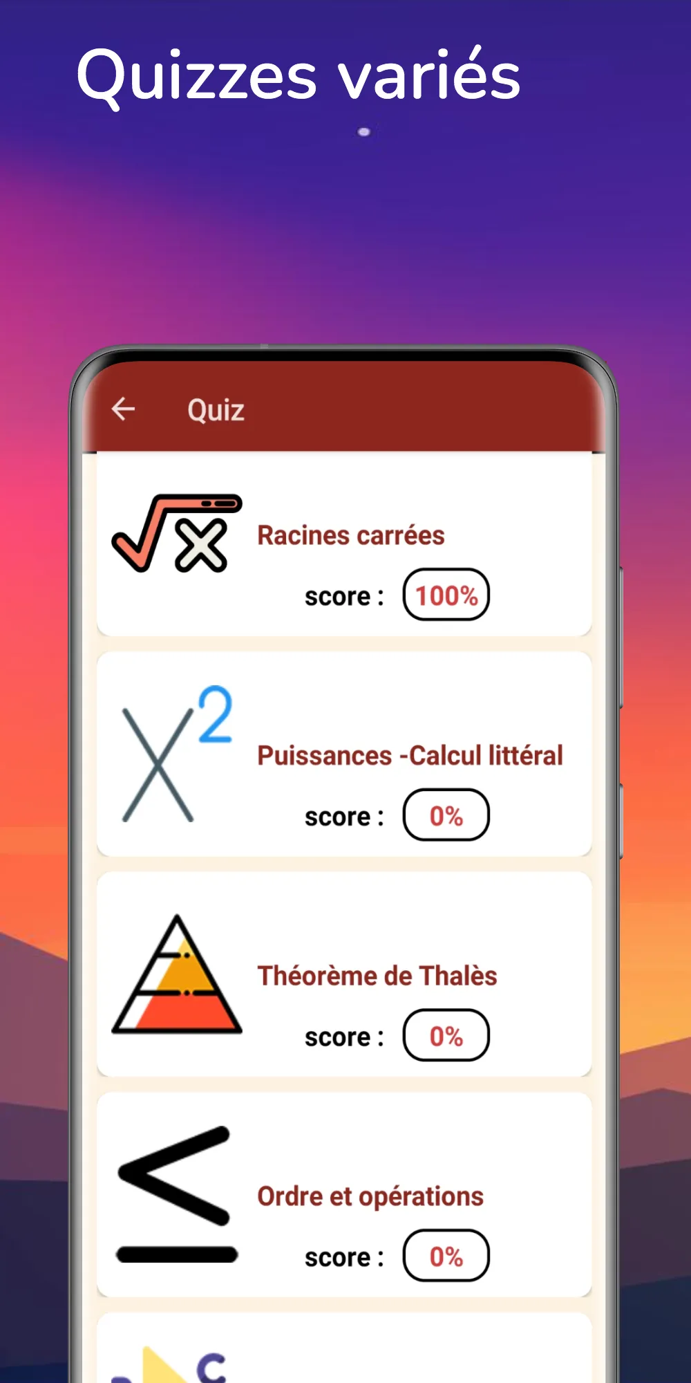 Maths 3ème année collège BIOF | Indus Appstore | Screenshot