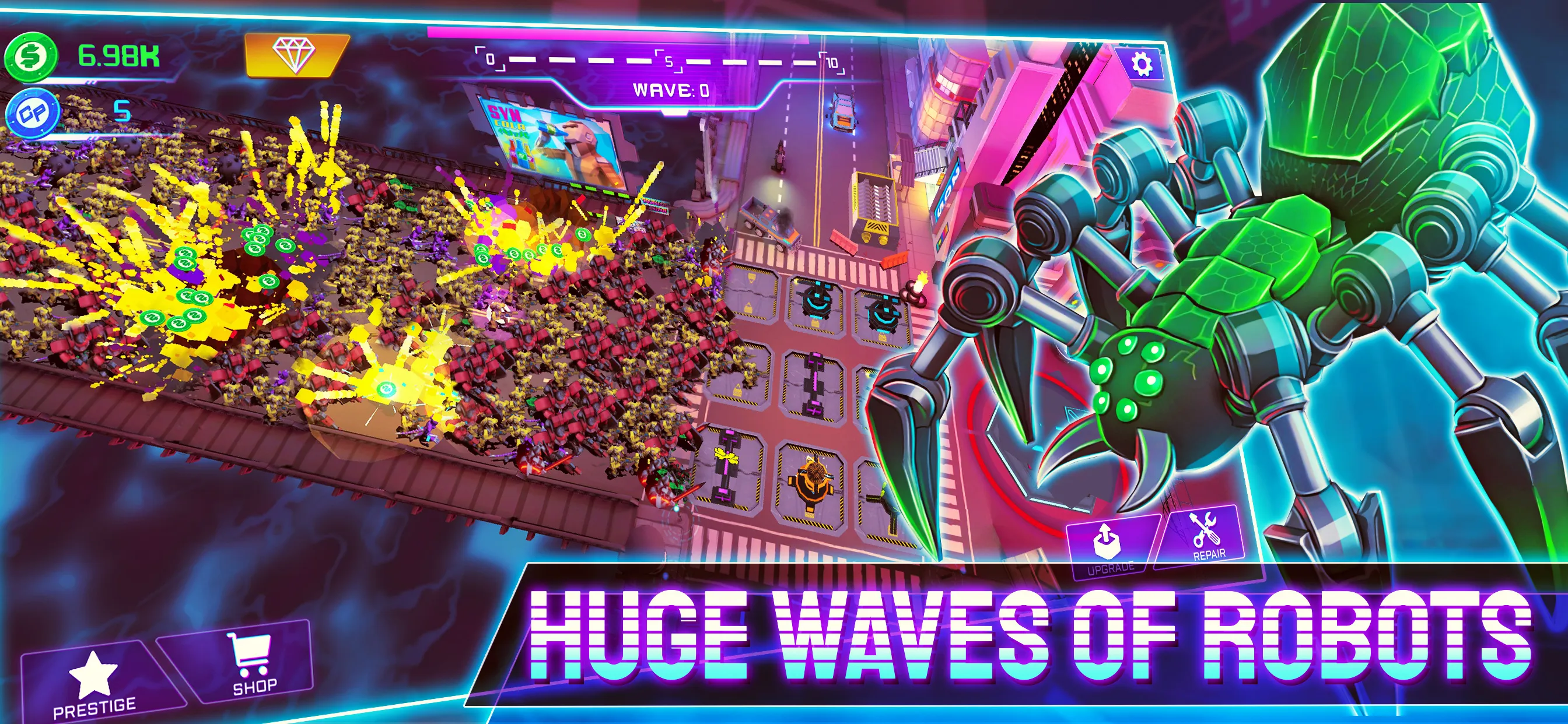 Cyber Fusion Idle Merge Defend | Indus Appstore | Screenshot