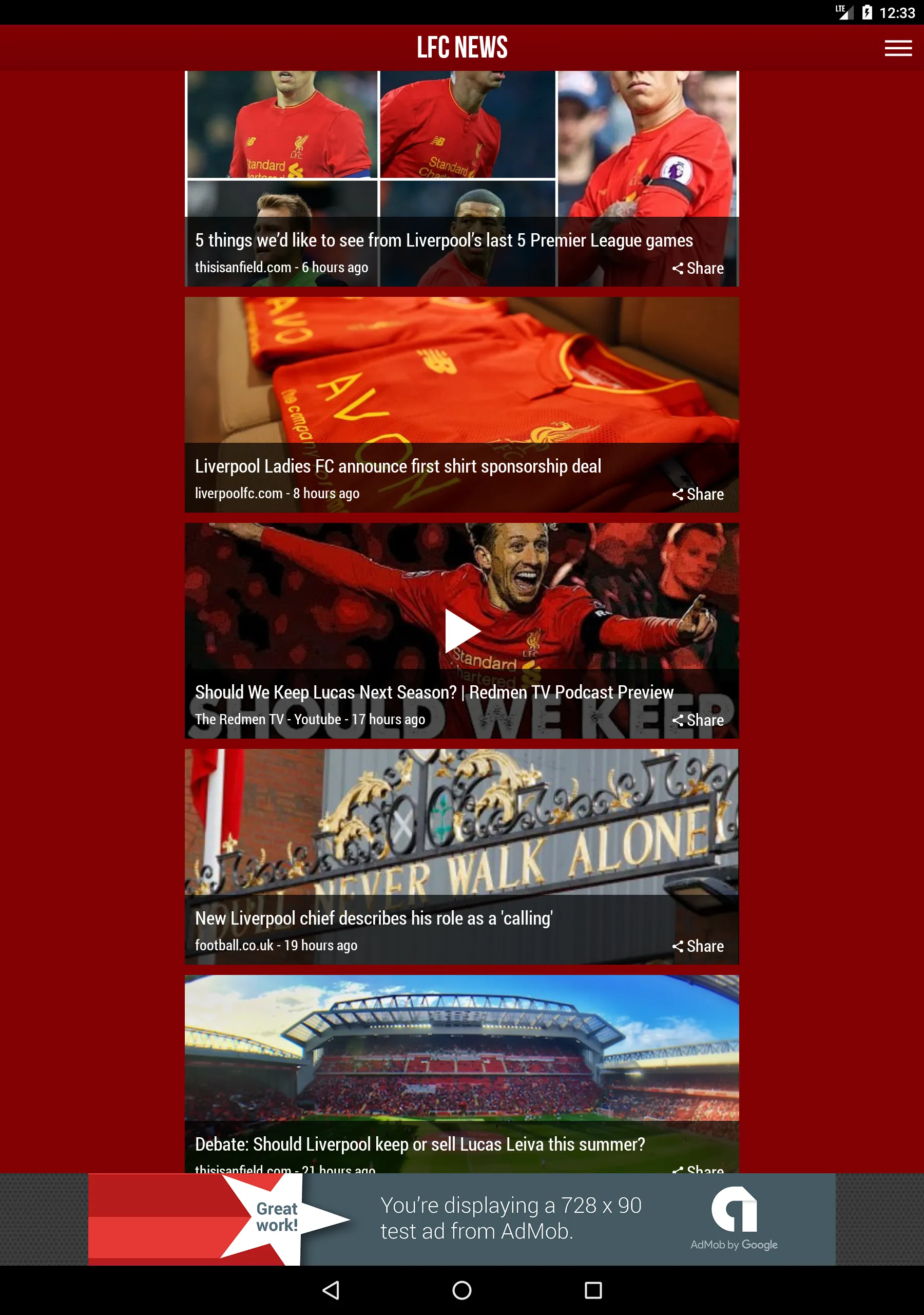 LFC News - Fan App | Indus Appstore | Screenshot