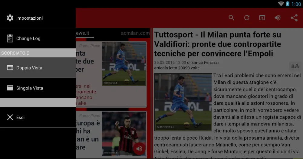 News Rossonero | Indus Appstore | Screenshot