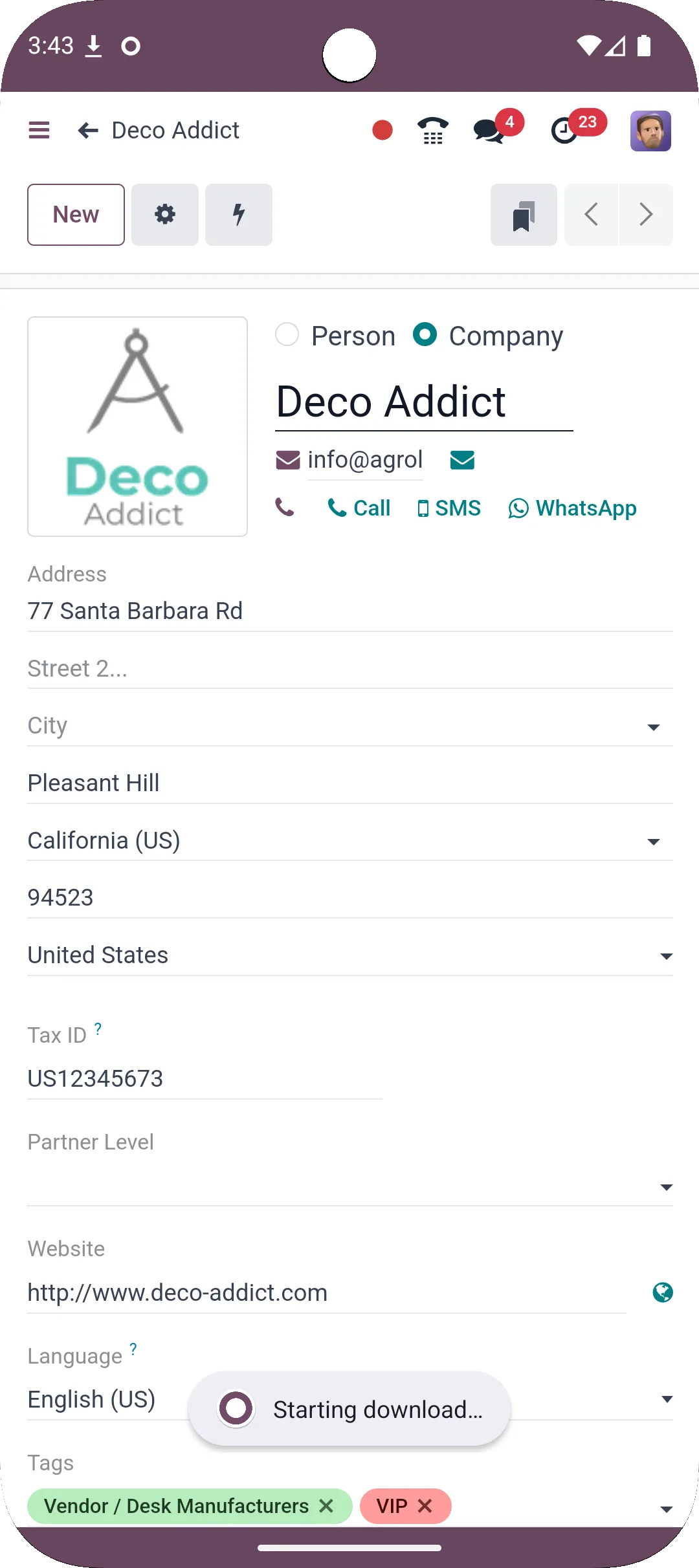 Odoo | Indus Appstore | Screenshot