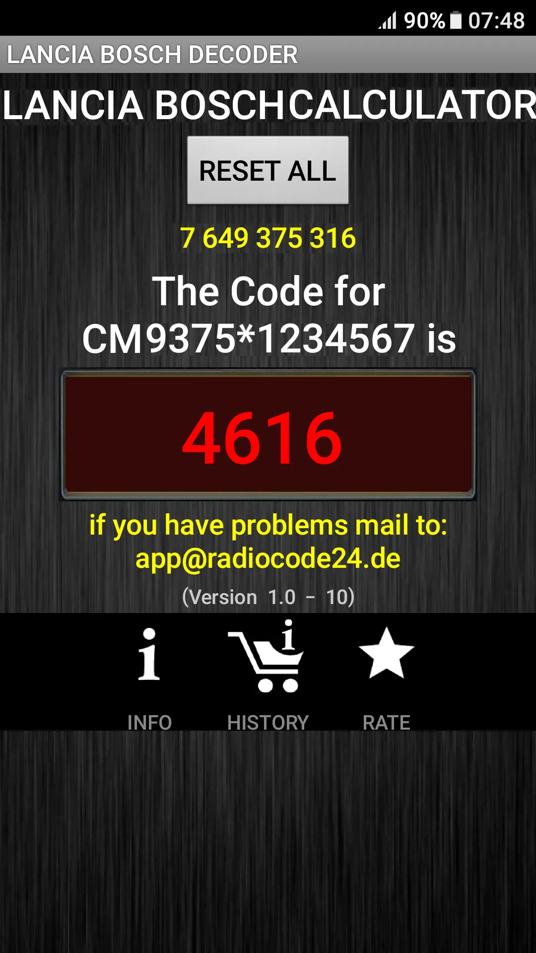 Bosch Lancia Radio Code Decode | Indus Appstore | Screenshot