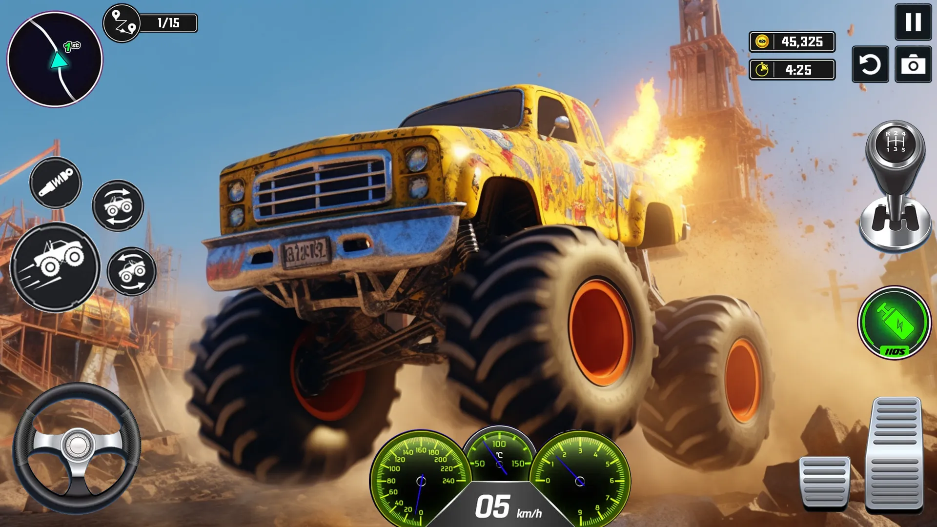 Hard Wheels Monster Truck Game | Indus Appstore | Screenshot