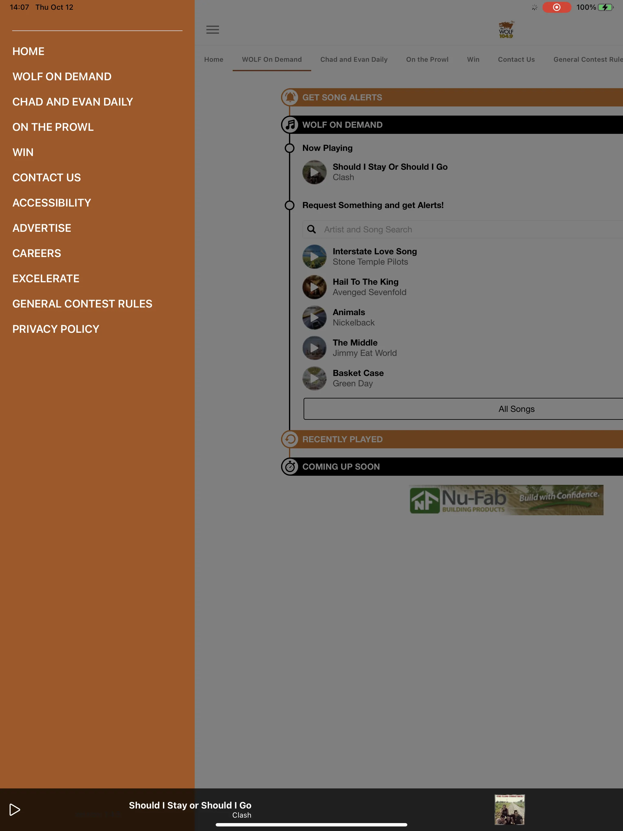Regina’s Rock 104.9 The Wolf | Indus Appstore | Screenshot