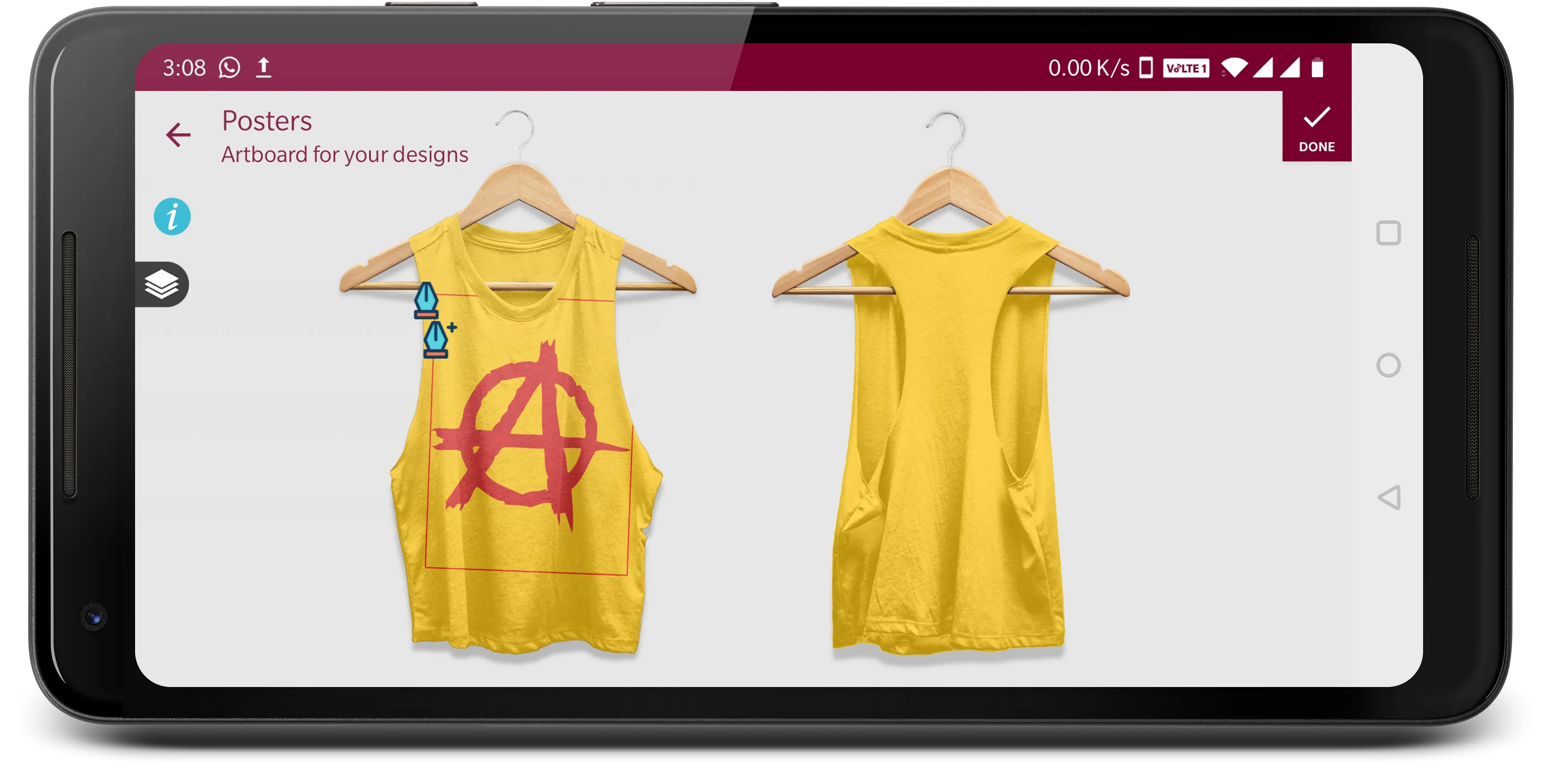 Mockup creator for T-shirts, m | Indus Appstore | Screenshot